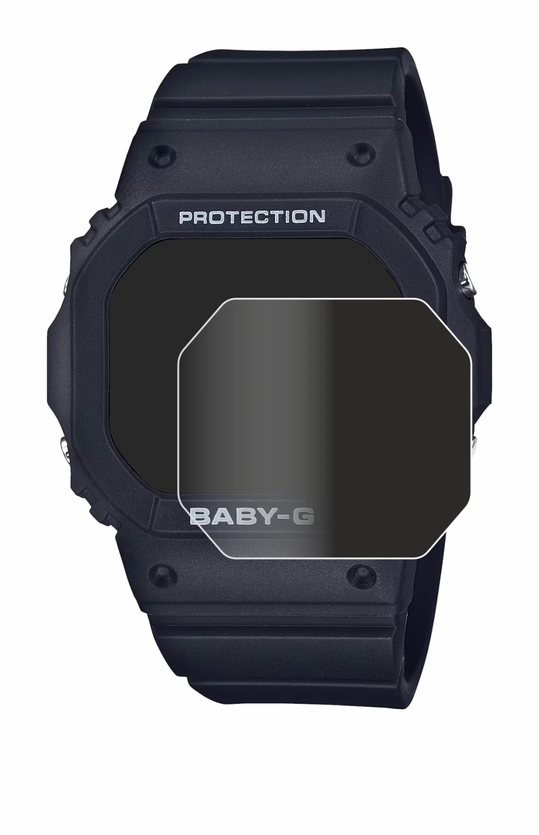 Image of the device Casio Baby-G BGD-565 with a wide variety of screen protectors.