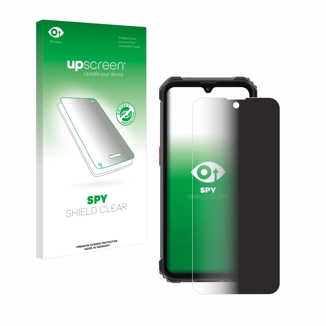 Front side of a product packaging with the brand logo upscreen. Next to it is the device Blackview BV5300 Pro (2023) shown wit