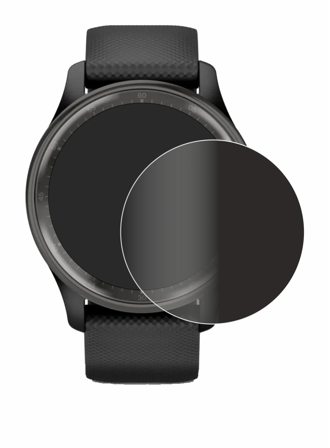 Image of the device Garmin Vivomove Trend with a wide variety of screen protectors.