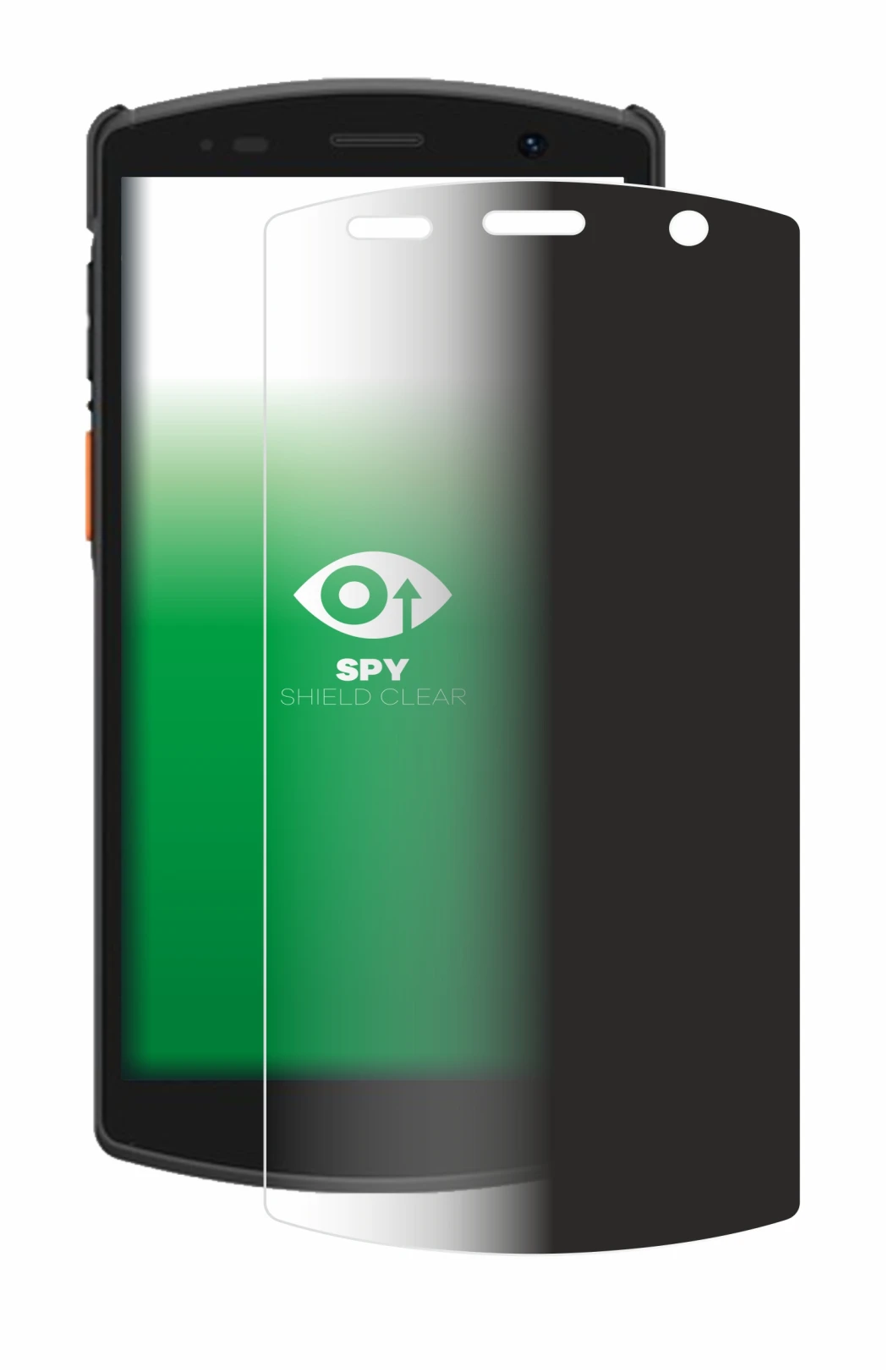Image of the device Urovo CT58 with a wide variety of screen protectors.