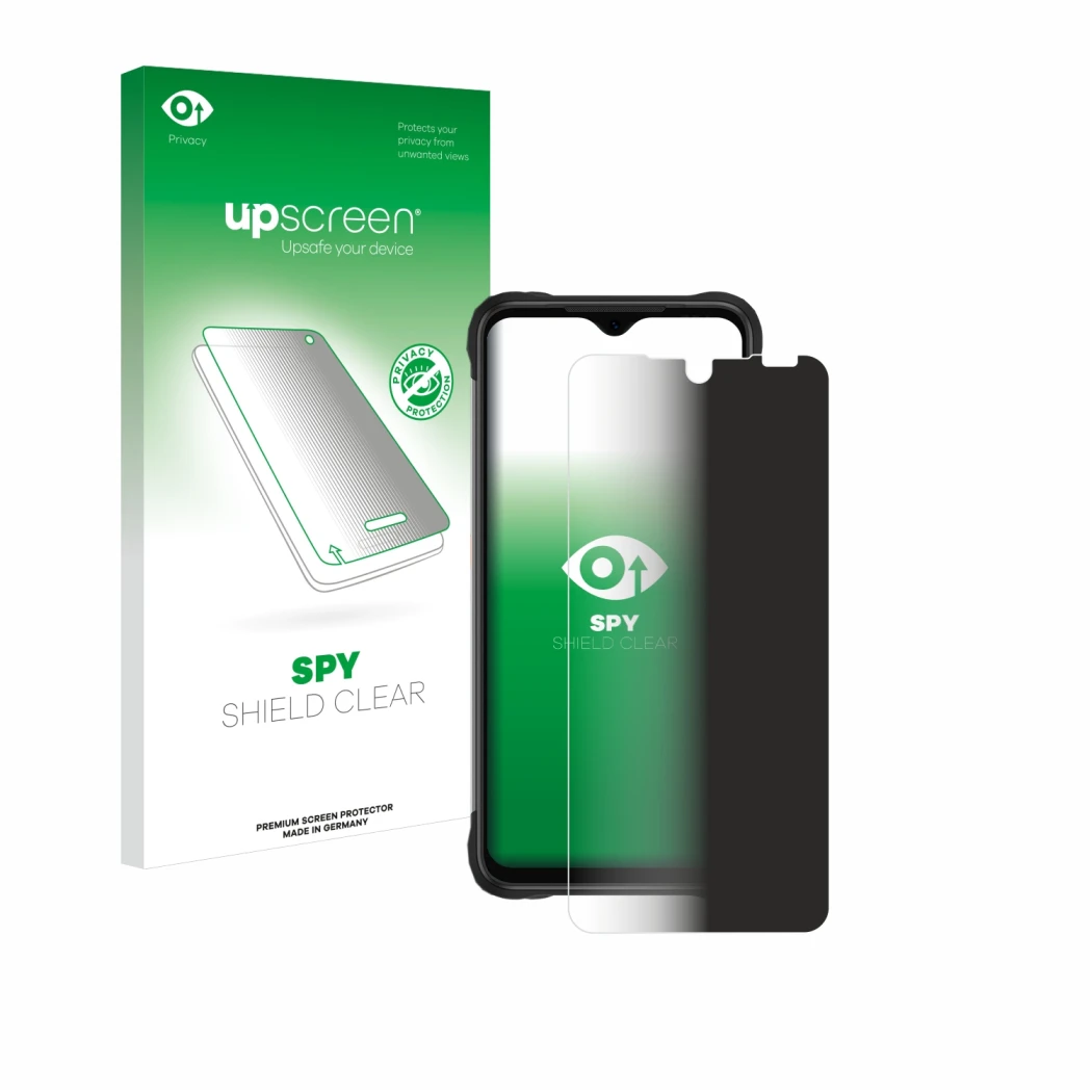 Front side of a product packaging with the brand logo upscreen. Next to it is the device Umidigi Bison X20 shown with the corr