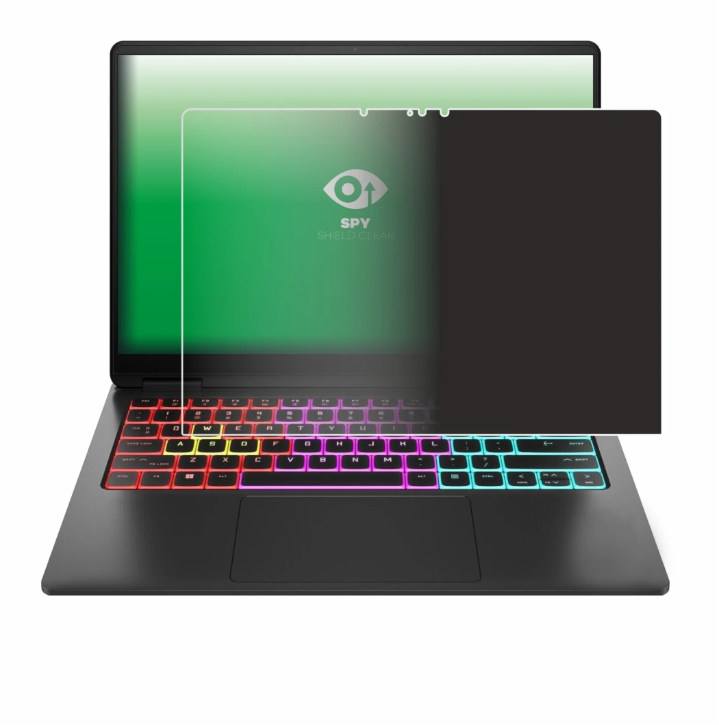 Image of the device HP Omen Transcend 14 with a wide variety of screen protectors.