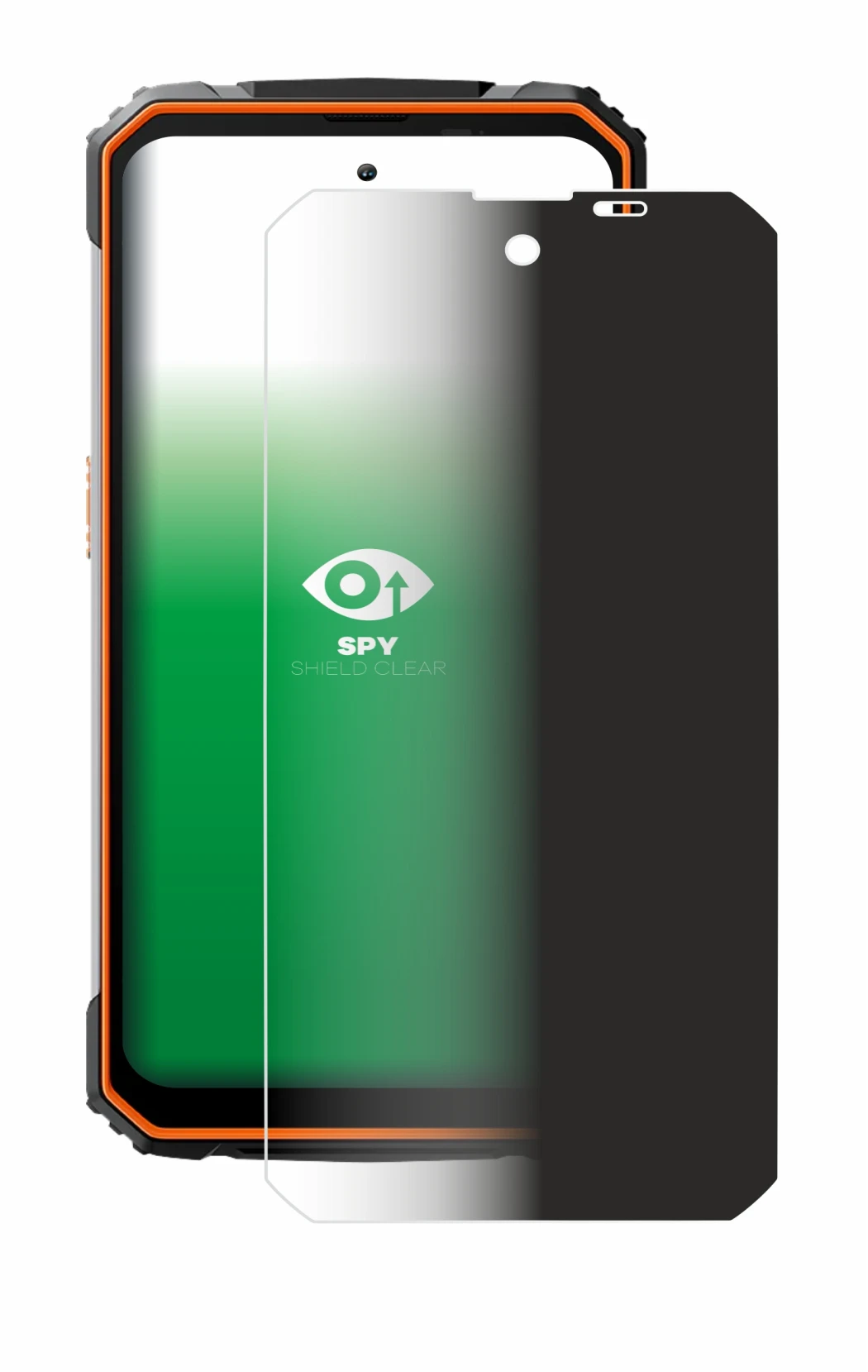 Image of the device Blackview BV8100 with a wide variety of screen protectors.