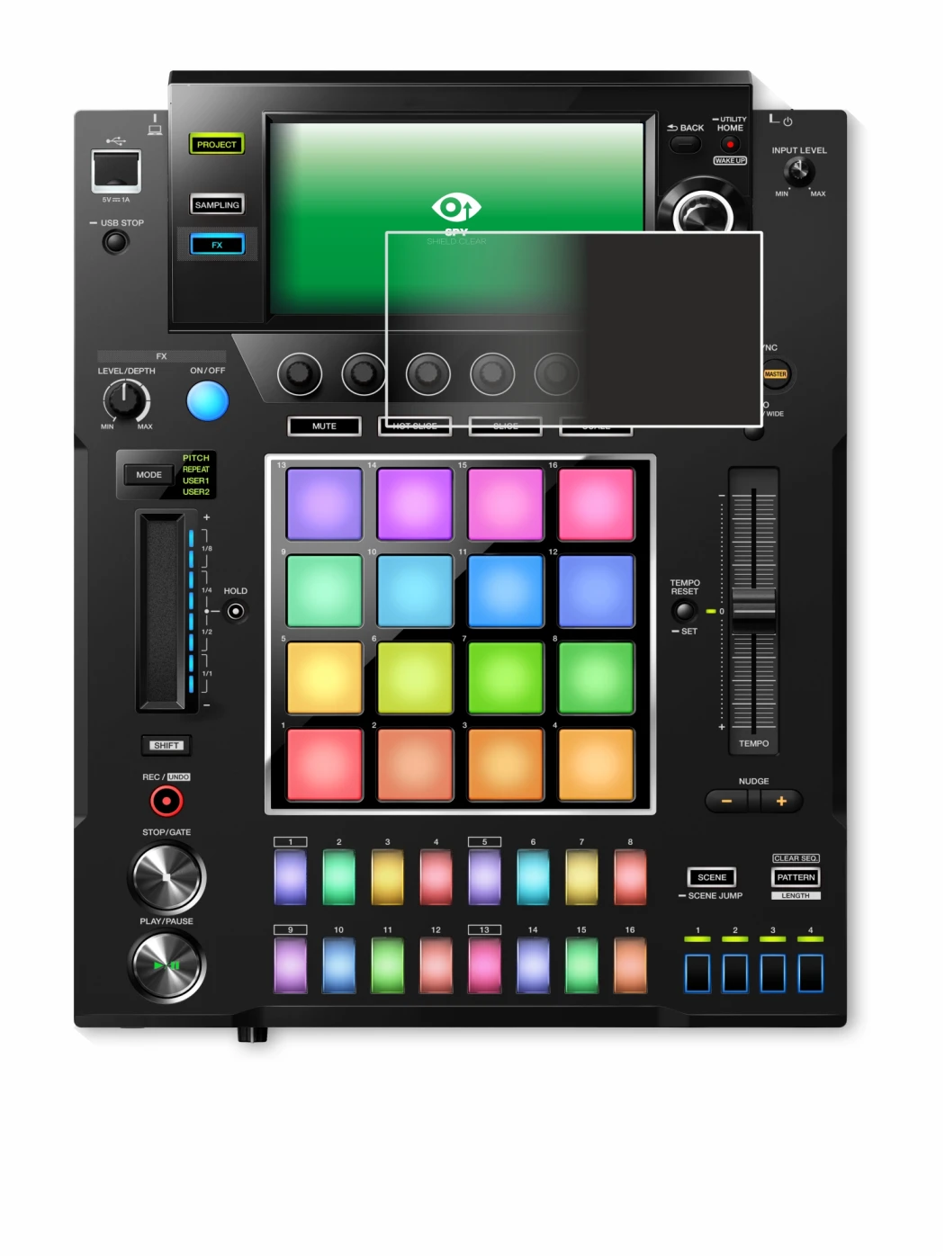 Image of the device Pioneer DJS -1000 with a wide variety of screen protectors.
