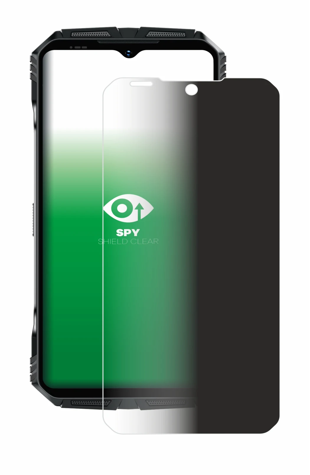 Image of the device Doogee S118 with a wide variety of screen protectors.