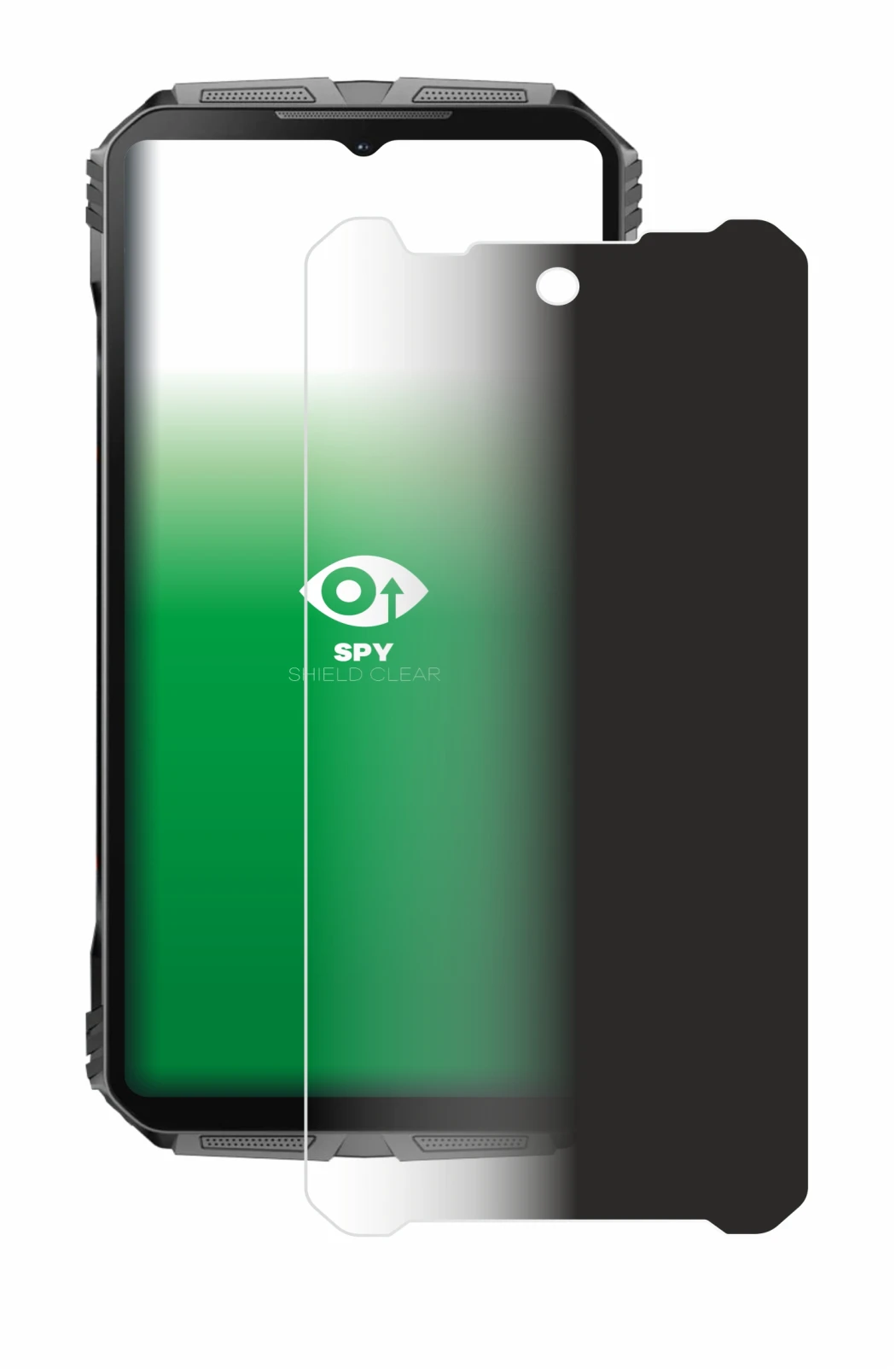 Image of the device Doogee V40 Pro with a wide variety of screen protectors.