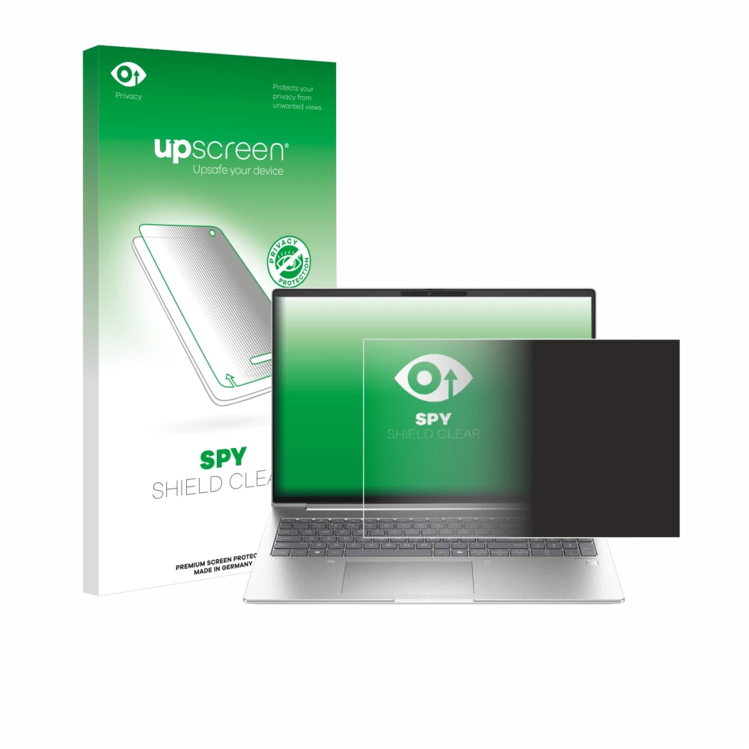 Front side of a product packaging with the brand logo upscreen. Next to it is the device HP ProBook 460 G11 shown with the cor
