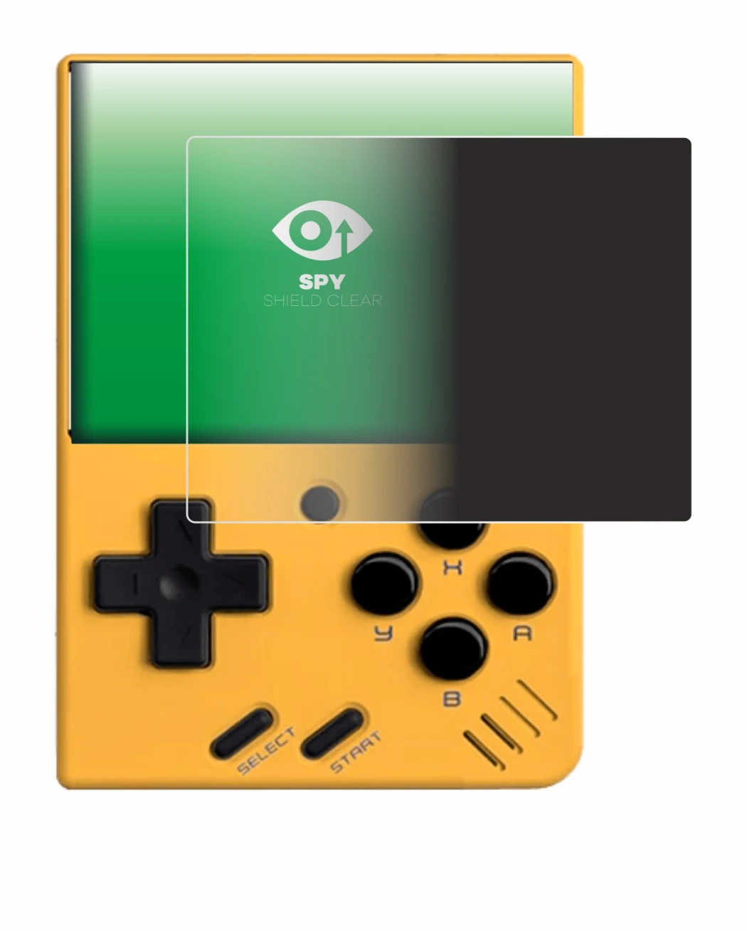 Image of the device Miyoo Mini V4 with a wide variety of screen protectors.