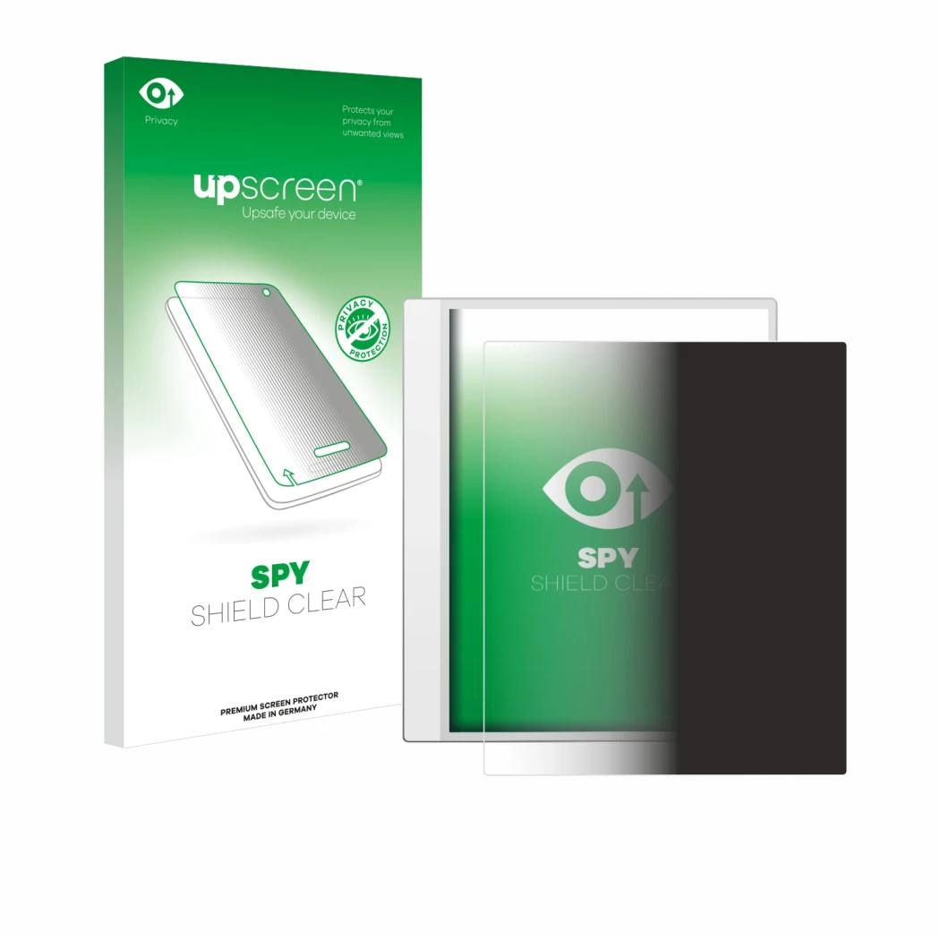 Front side of a product packaging with the brand logo upscreen. Next to it is the device Boox Note Max shown with the correspo
