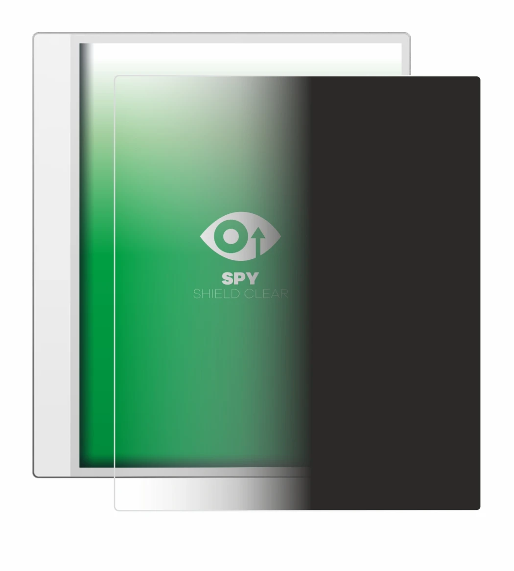Image of the device Boox Note Max with a wide variety of screen protectors.