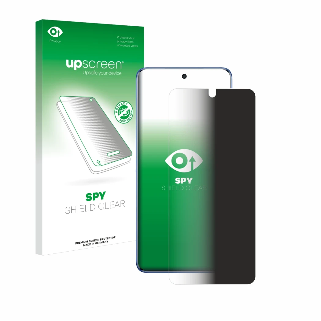 Front side of a product packaging with the brand logo upscreen. Next to it is the device Vivo V50 shown with the corresponding