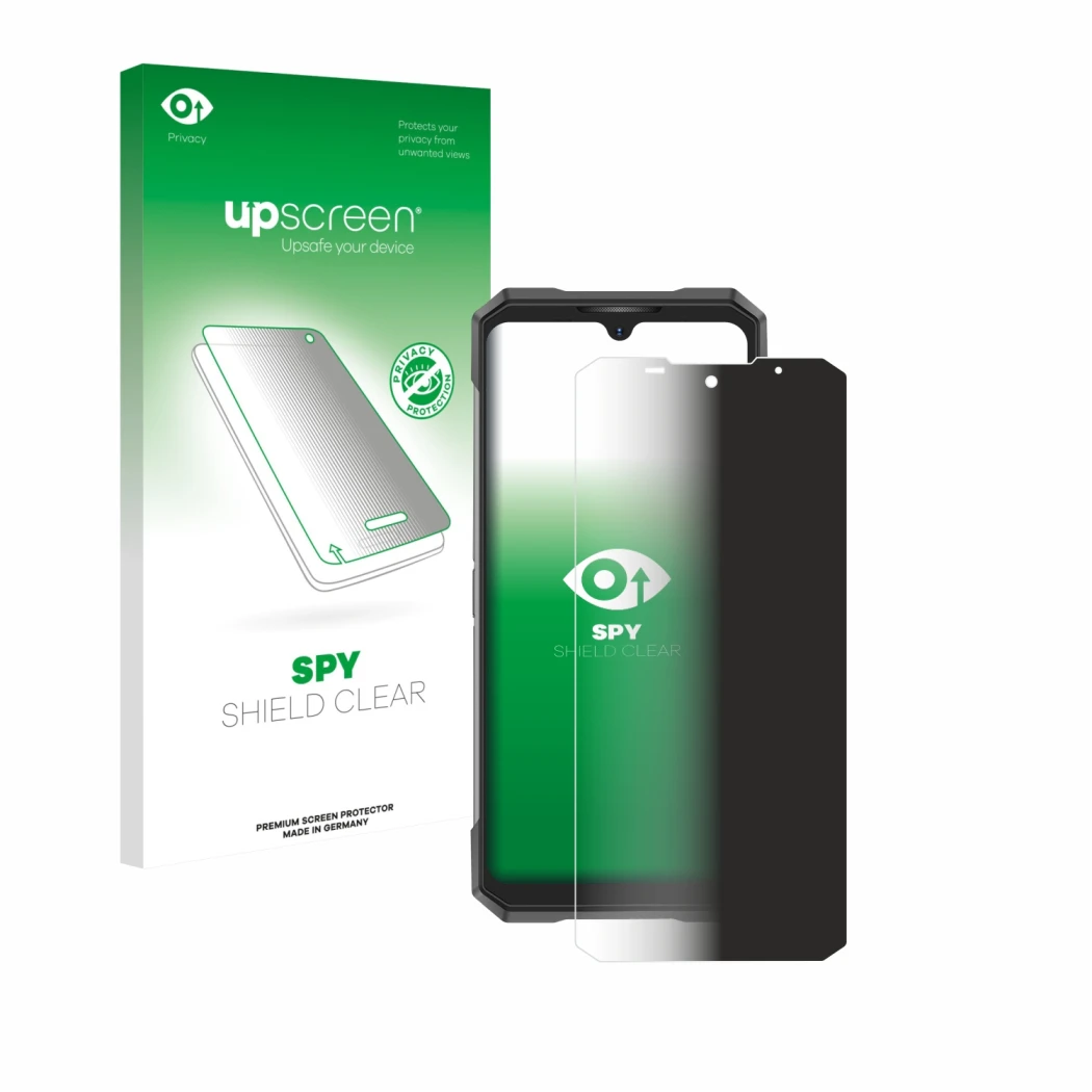 Front side of a product packaging with the brand logo upscreen. Next to it is the device Doogee S200X shown with the correspon