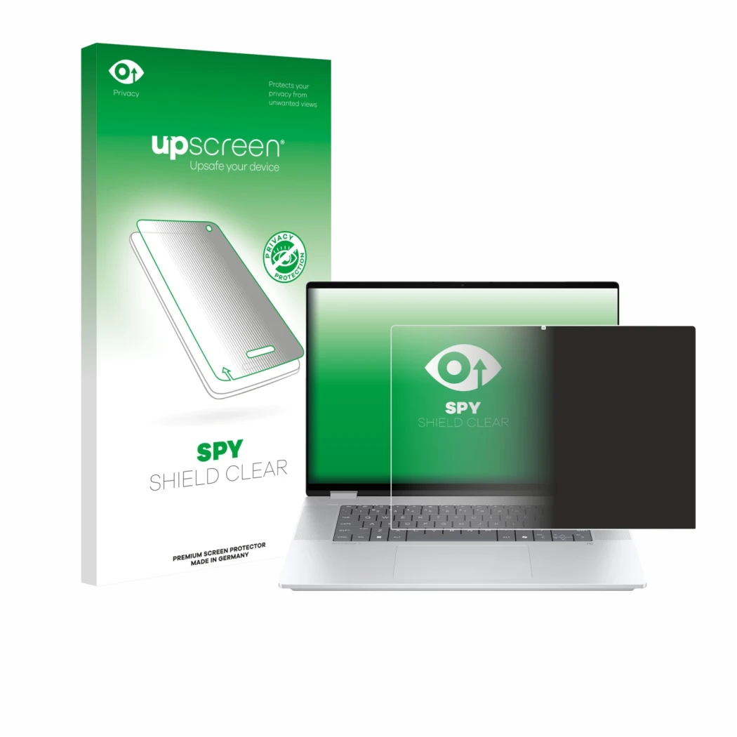Front side of a product packaging with the brand logo upscreen. Next to it is the device HP OmniBook X Flip 16-aX shown with t