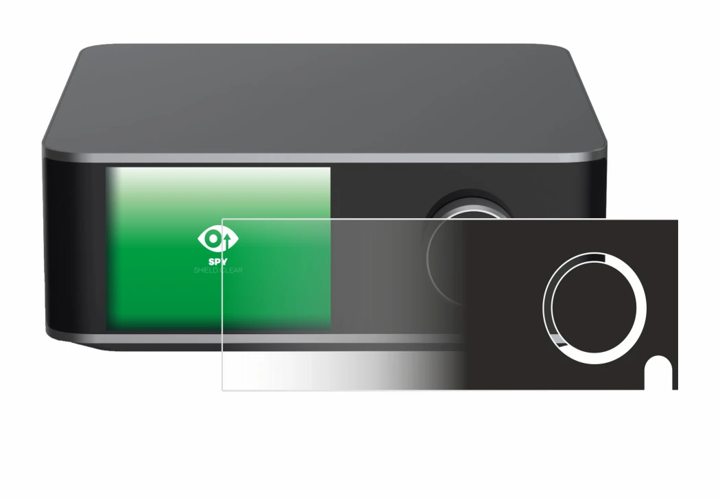 Image of the device WiiM Ultra with a wide variety of screen protectors.