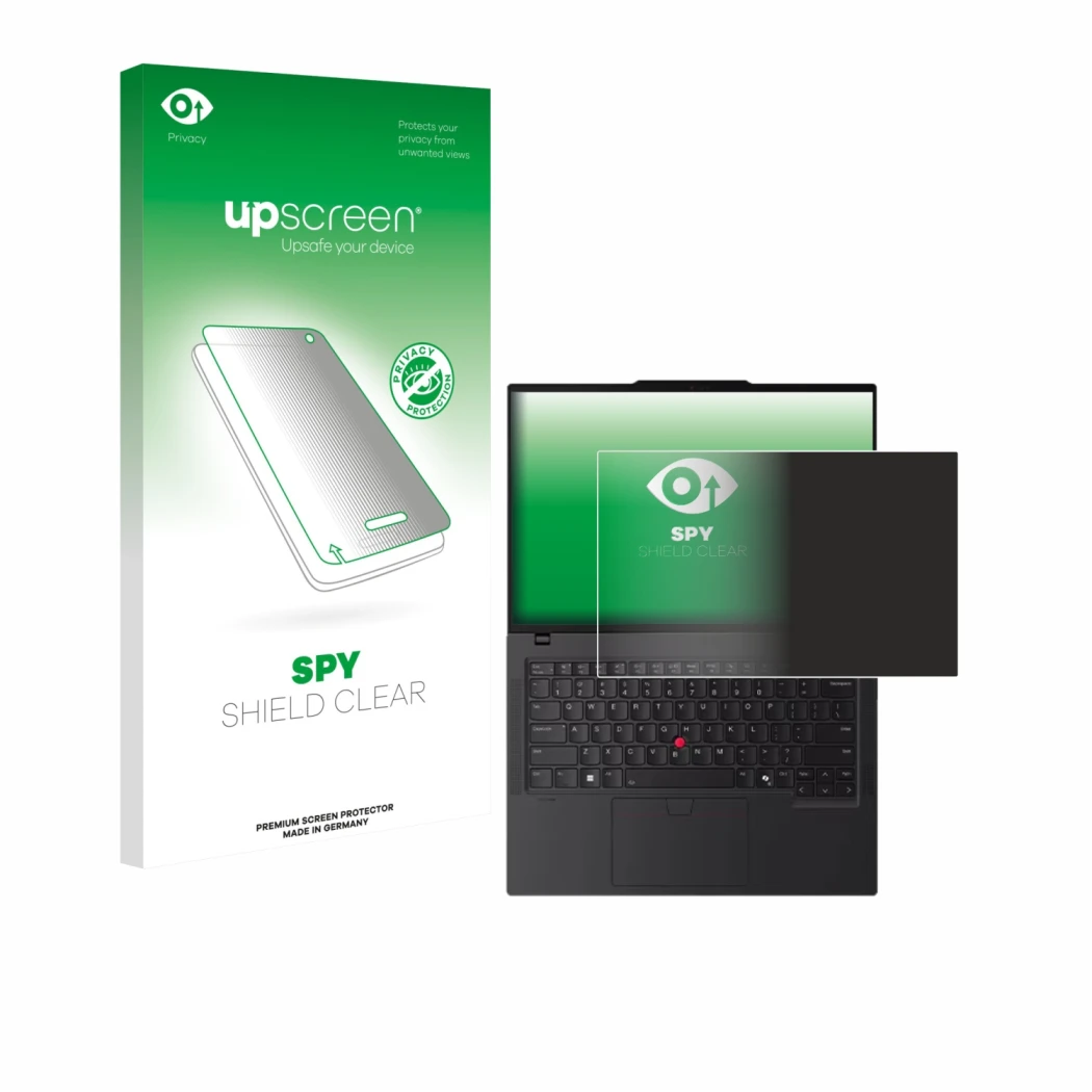 Front side of a product packaging with the brand logo upscreen. Next to it is the device Lenovo ThinkPad P14s Gen 6 14