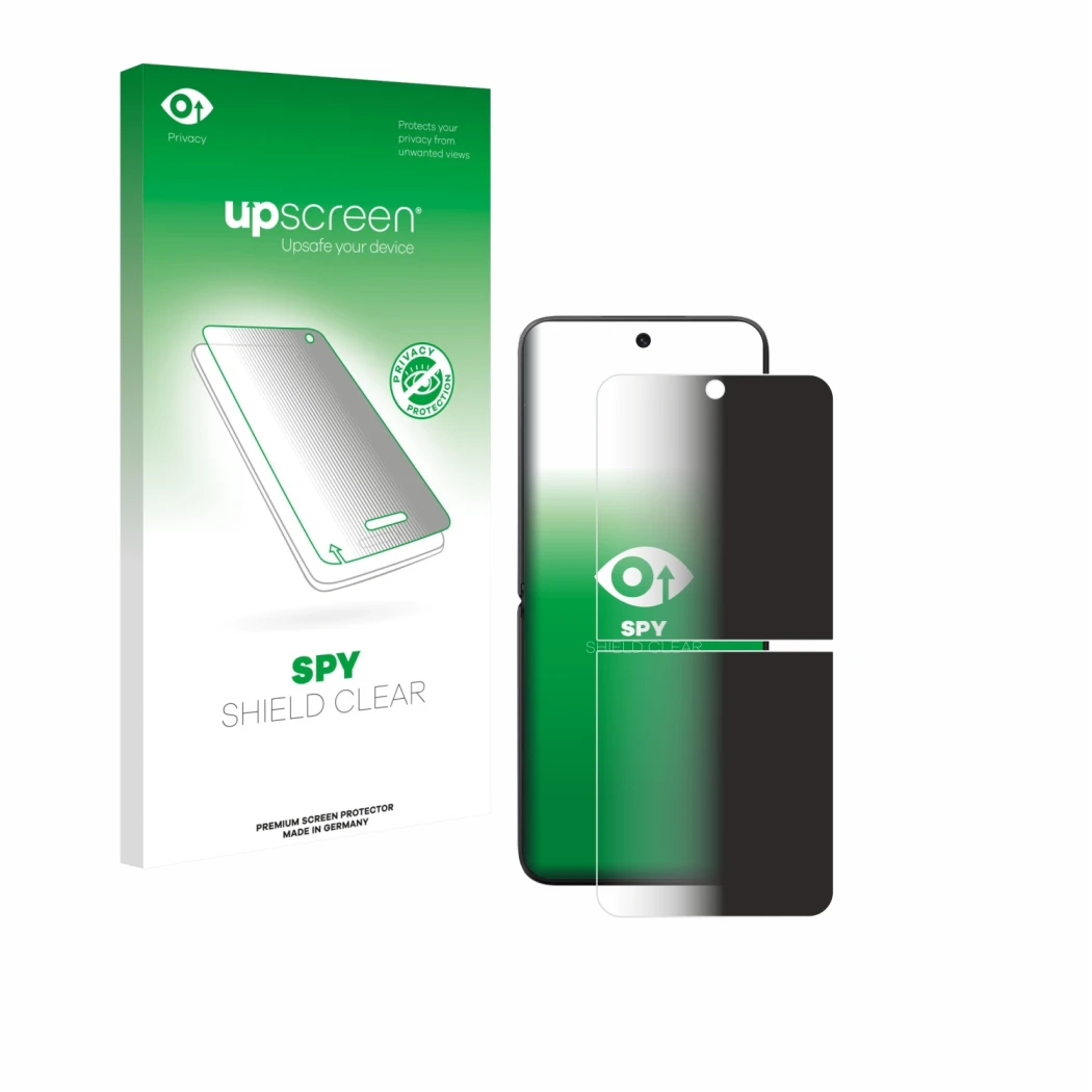 Front side of a product packaging with the brand logo upscreen. Next to it is the device Xiaomi MIX Flip shown with the corres