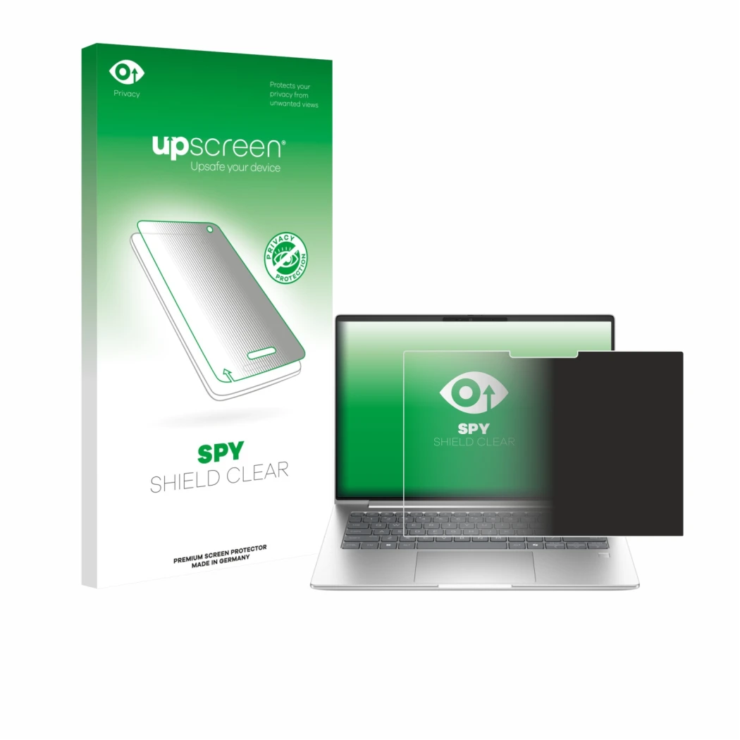Front side of a product packaging with the brand logo upscreen. Next to it is the device HP ProBook 4 G1i 14