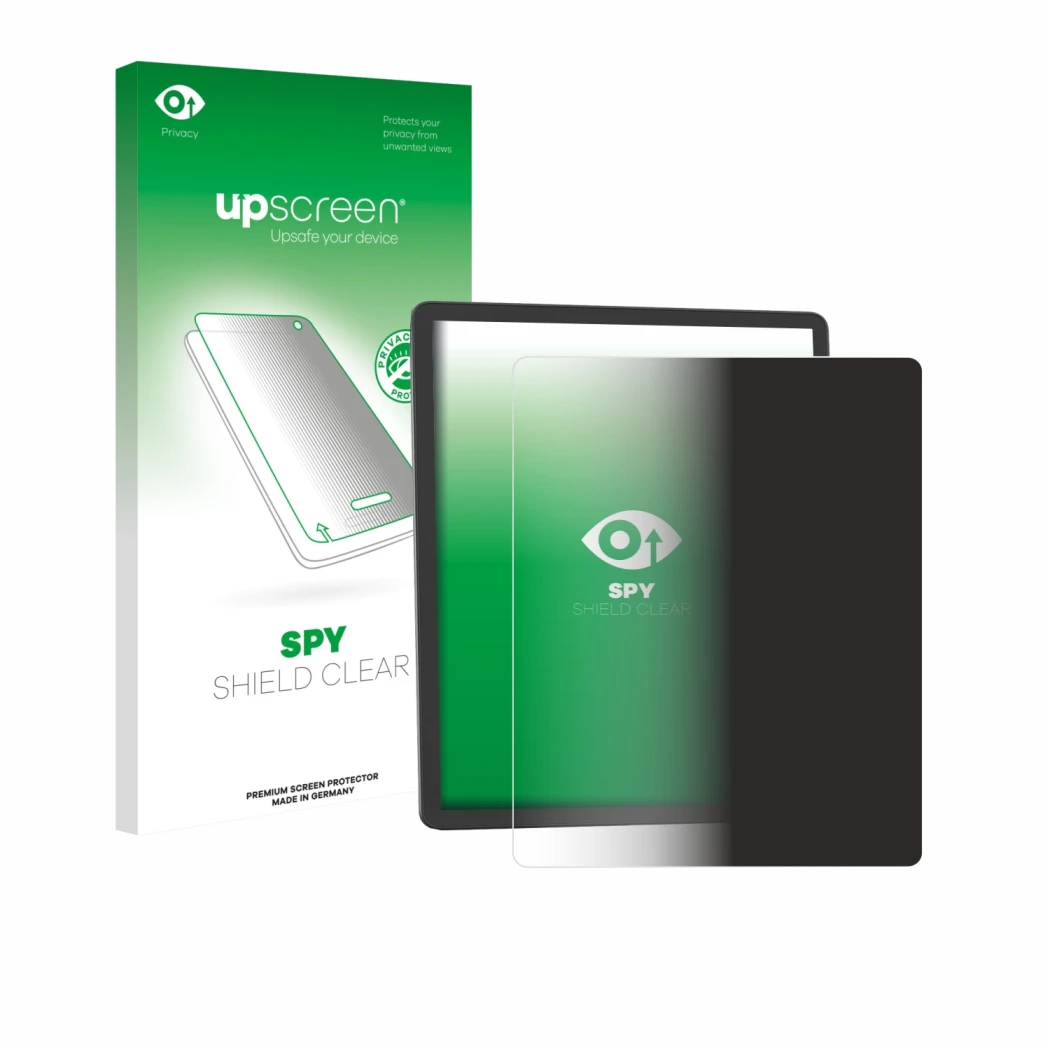 Front side of a product packaging with the brand logo upscreen. Next to it is the device Amazon Kindle Scribe 2025 shown with