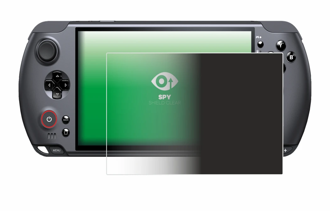 Image of the device GPD Win 5 with a wide variety of screen protectors.