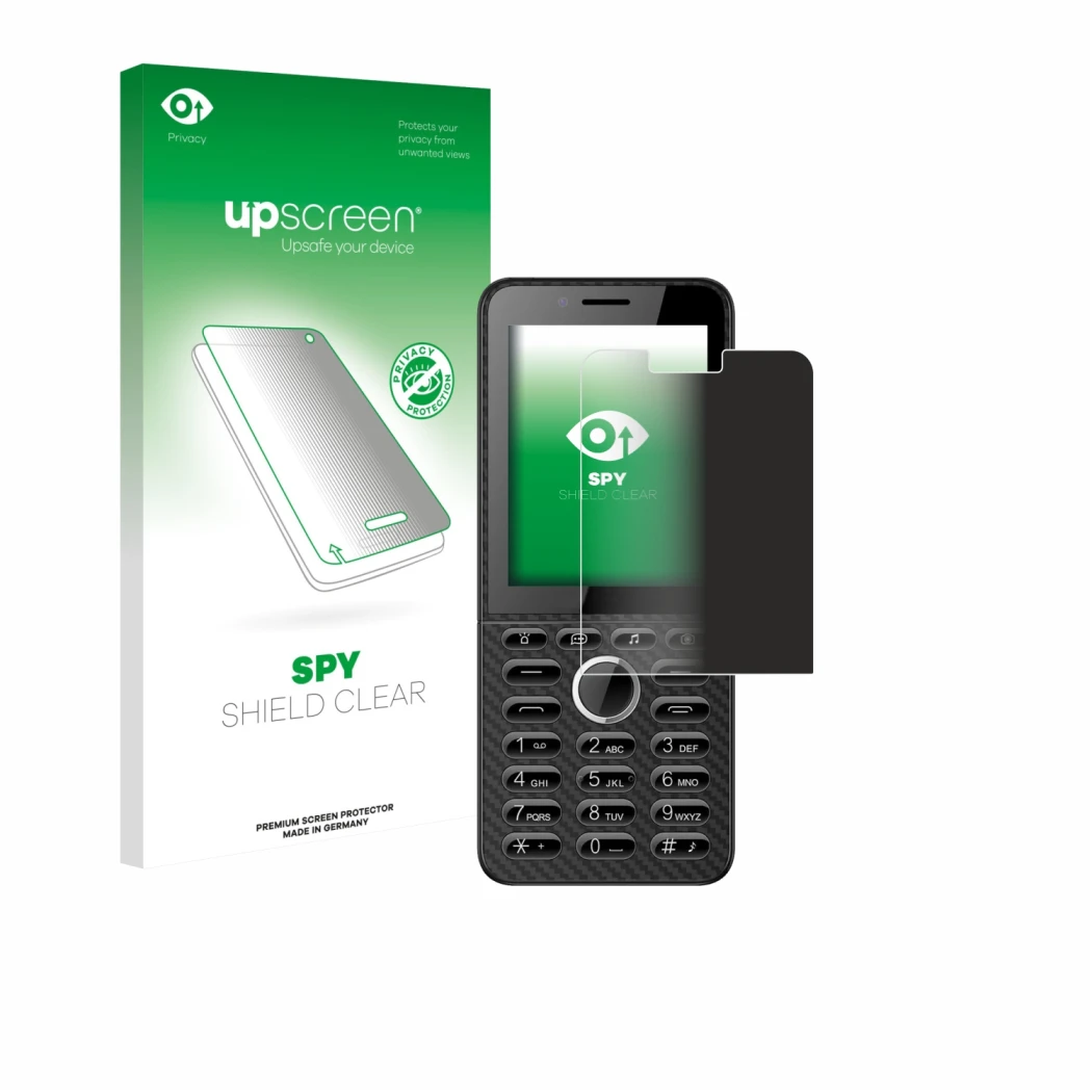 Front side of a product packaging with the brand logo upscreen. Next to it is the device Energizer E288S shown with the corres