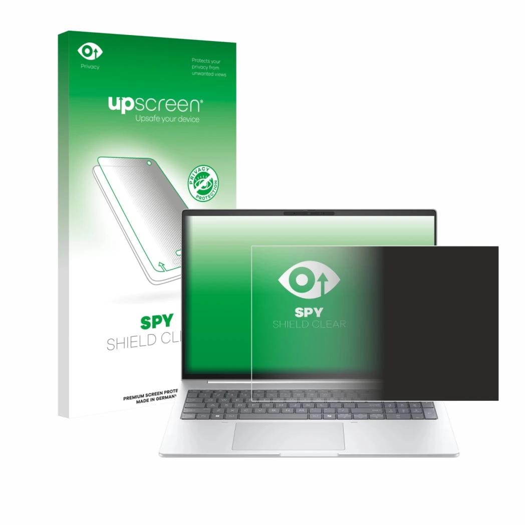 Front side of a product packaging with the brand logo upscreen. Next to it is the device HP EliteBook 8 G1a 16