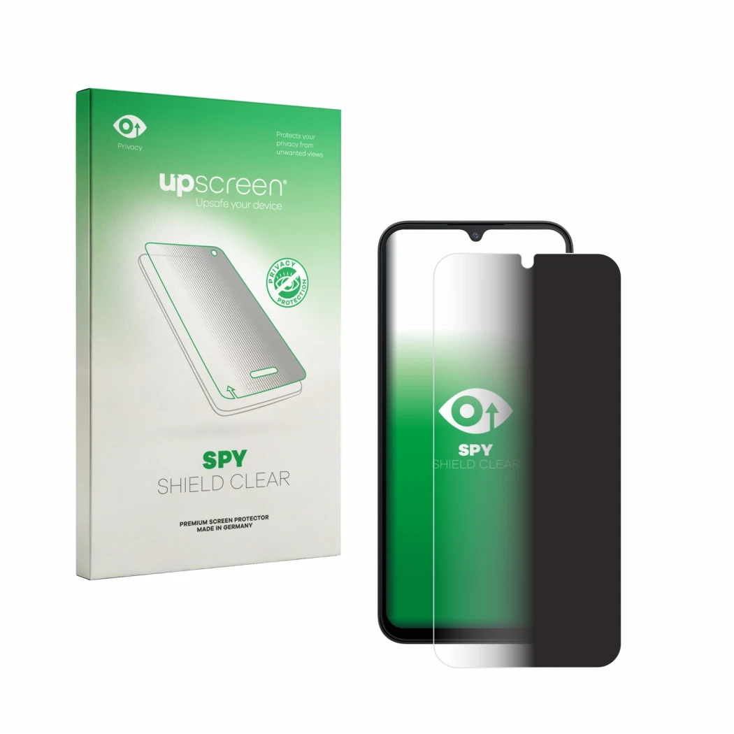 Front side of a product packaging with the brand logo upscreen. Next to it is the device Xiaomi Redmi A7 Pro shown with the co