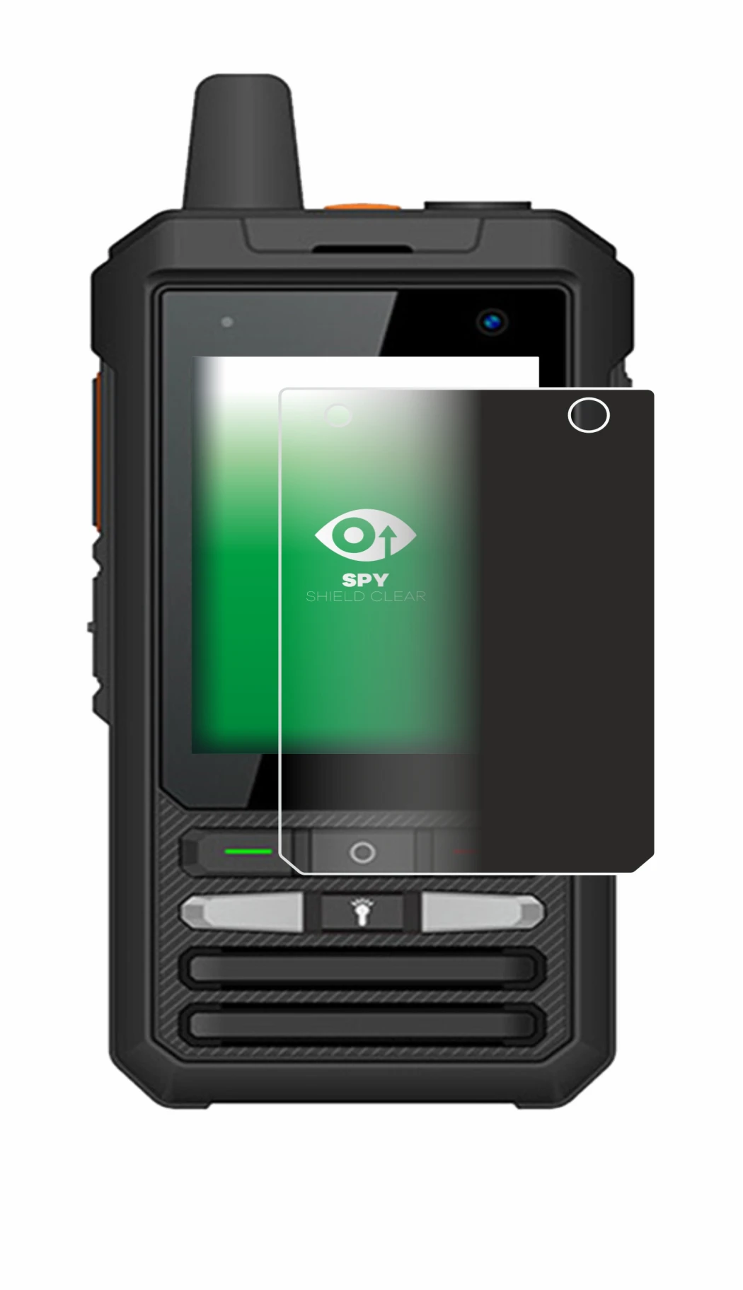 Image of the device Uniwa F80S with a wide variety of screen protectors.
