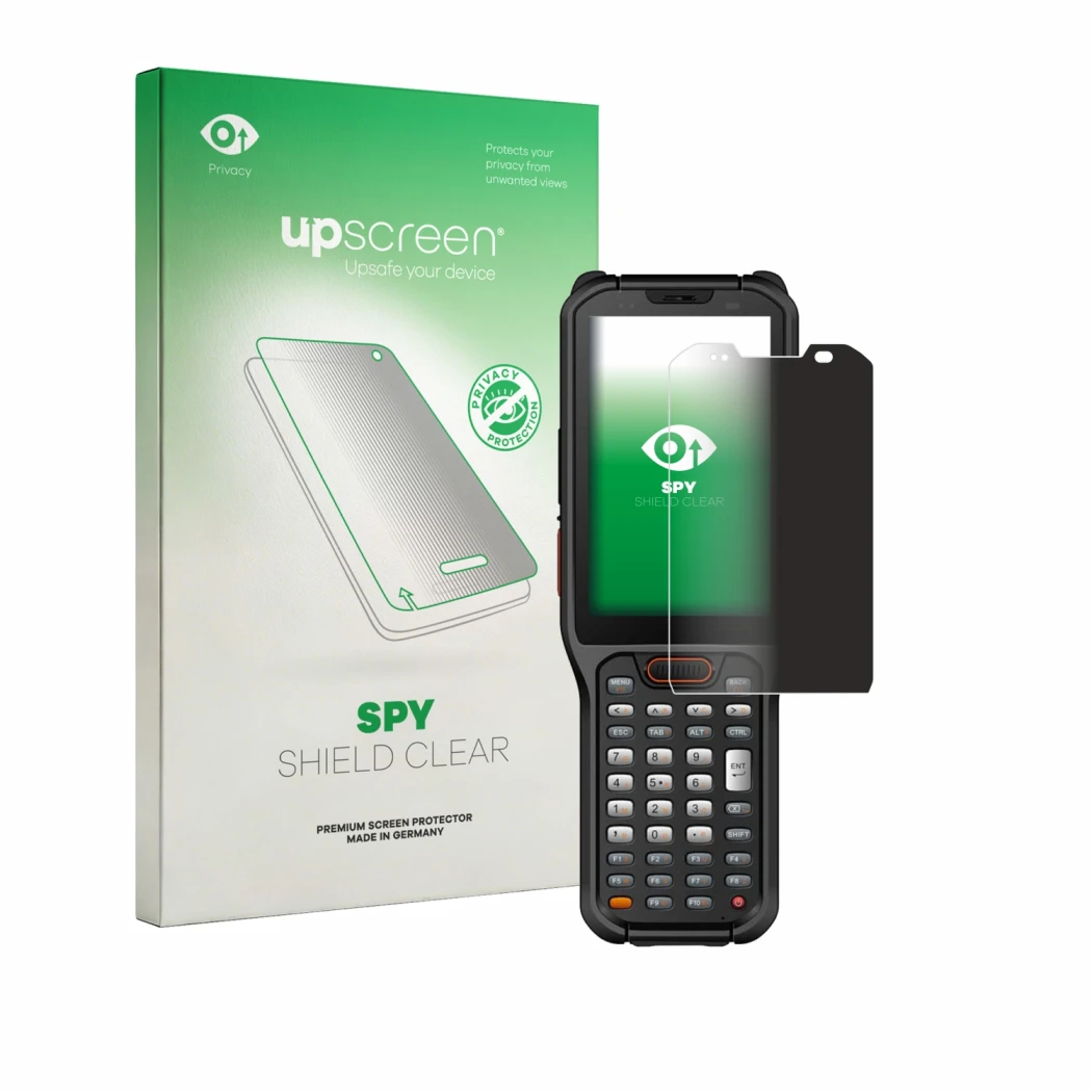 Front side of a product packaging with the brand logo upscreen. Next to it is the device Urovo RT40S shown with the correspond