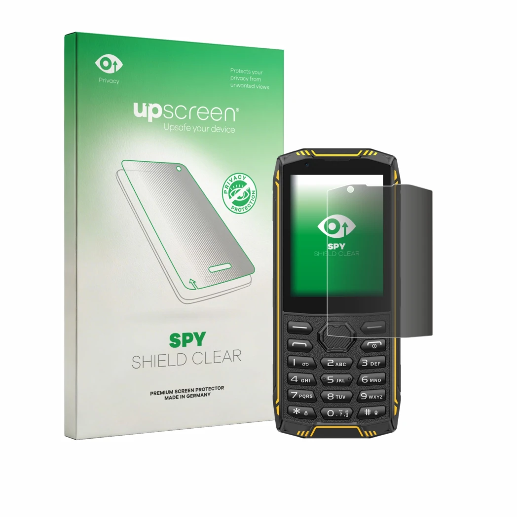 Front side of a product packaging with the brand logo upscreen. Next to it is the device Ulefone Armor Mini 5 shown with the c