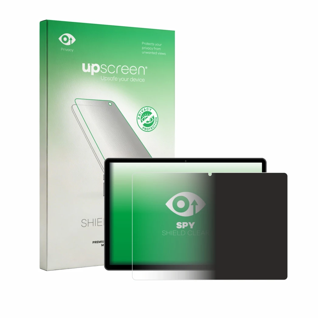 Front side of a product packaging with the brand logo upscreen. Next to it is the device Juno Tab 4 10.5