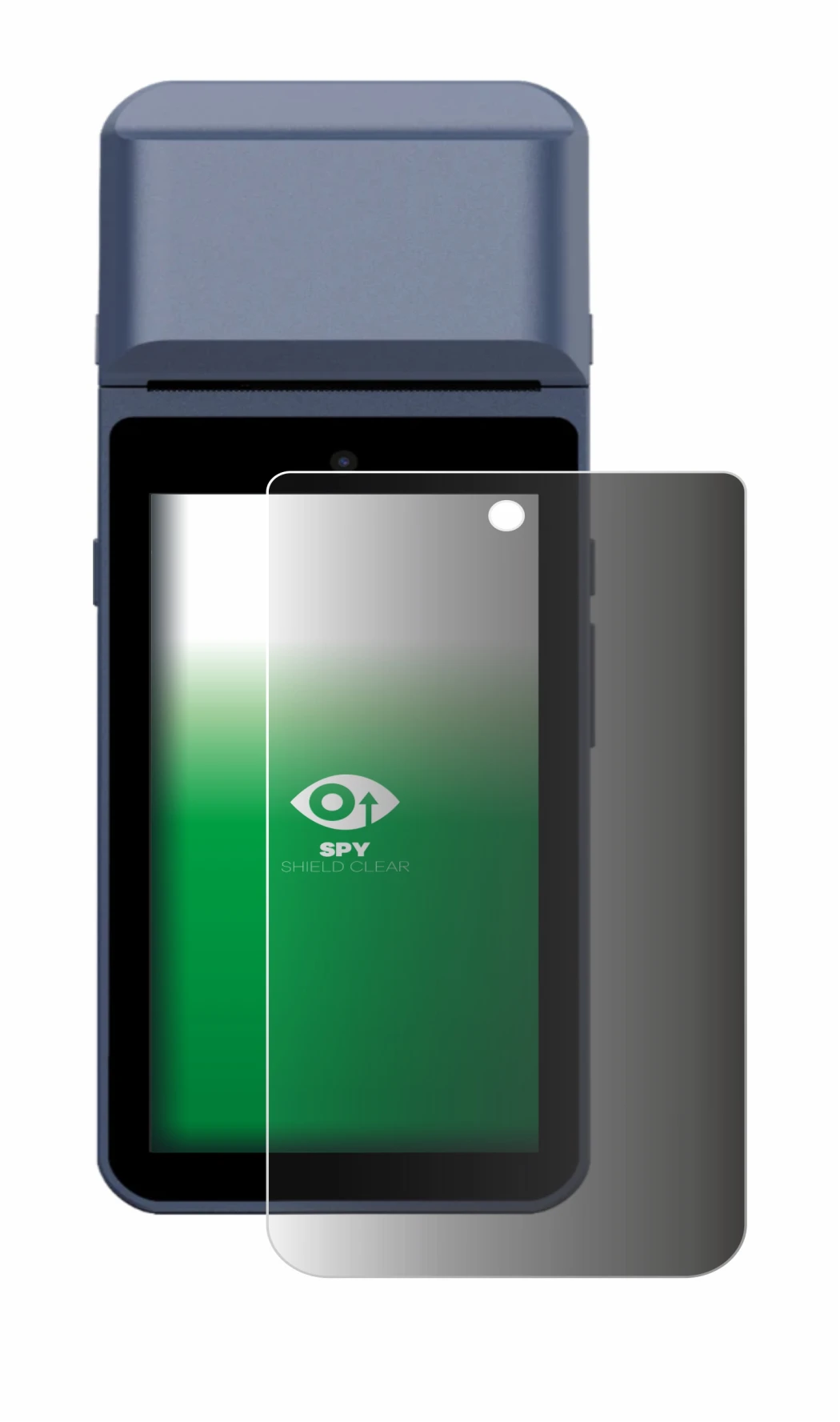 Image of the device Pax M9200 with a wide variety of screen protectors.