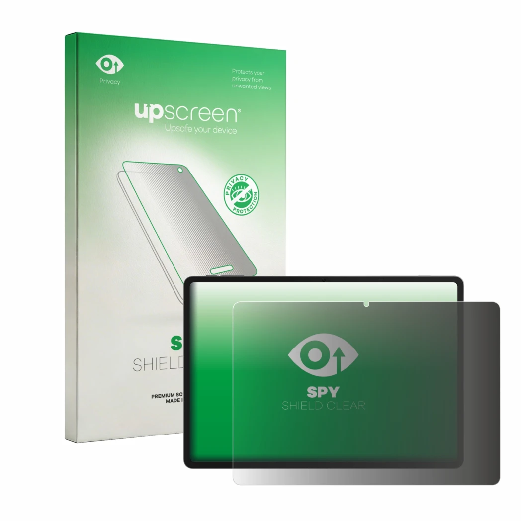 Front side of a product packaging with the brand logo upscreen. Next to it is the device TCL Tab A1 Plus NXTPAPER shown with t