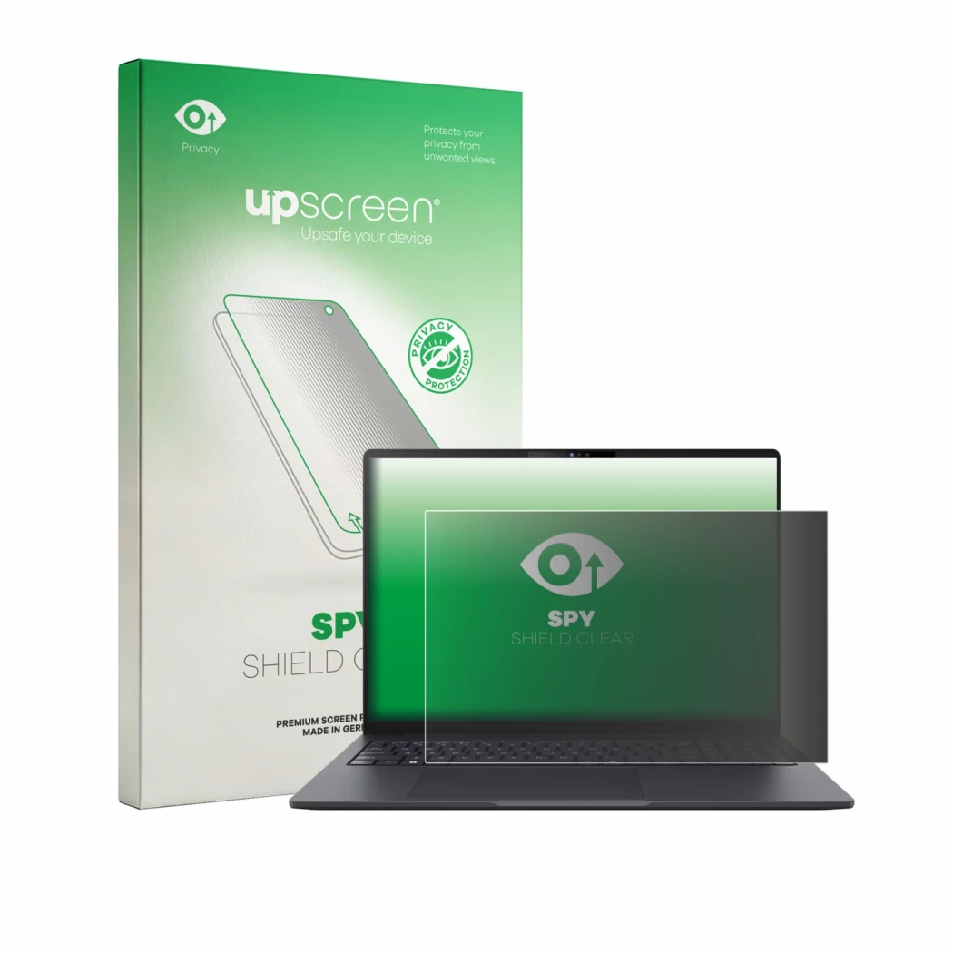 Front side of a product packaging with the brand logo upscreen. Next to it is the device ASUS ExpertBook B3 Gen 2 B3605 shown