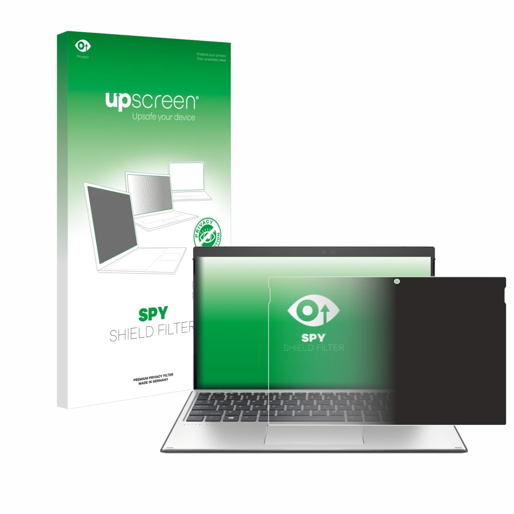 Front side of a product packaging with the brand logo upscreen. Next to it is the device HP Elite x2 G4 shown with the corresp