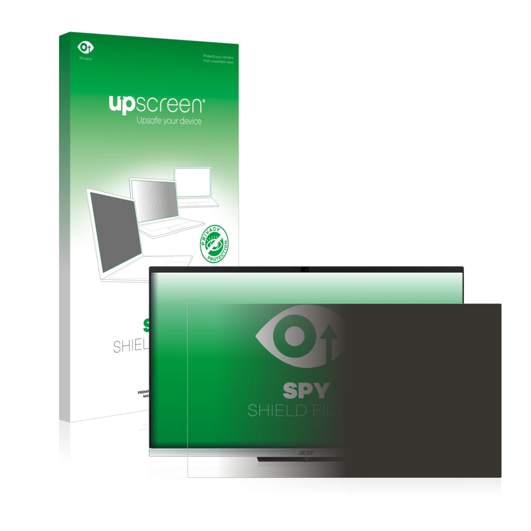 Front side of a product packaging with the brand logo upscreen. Next to it is the device Acer Aspire C24-963 shown with the co