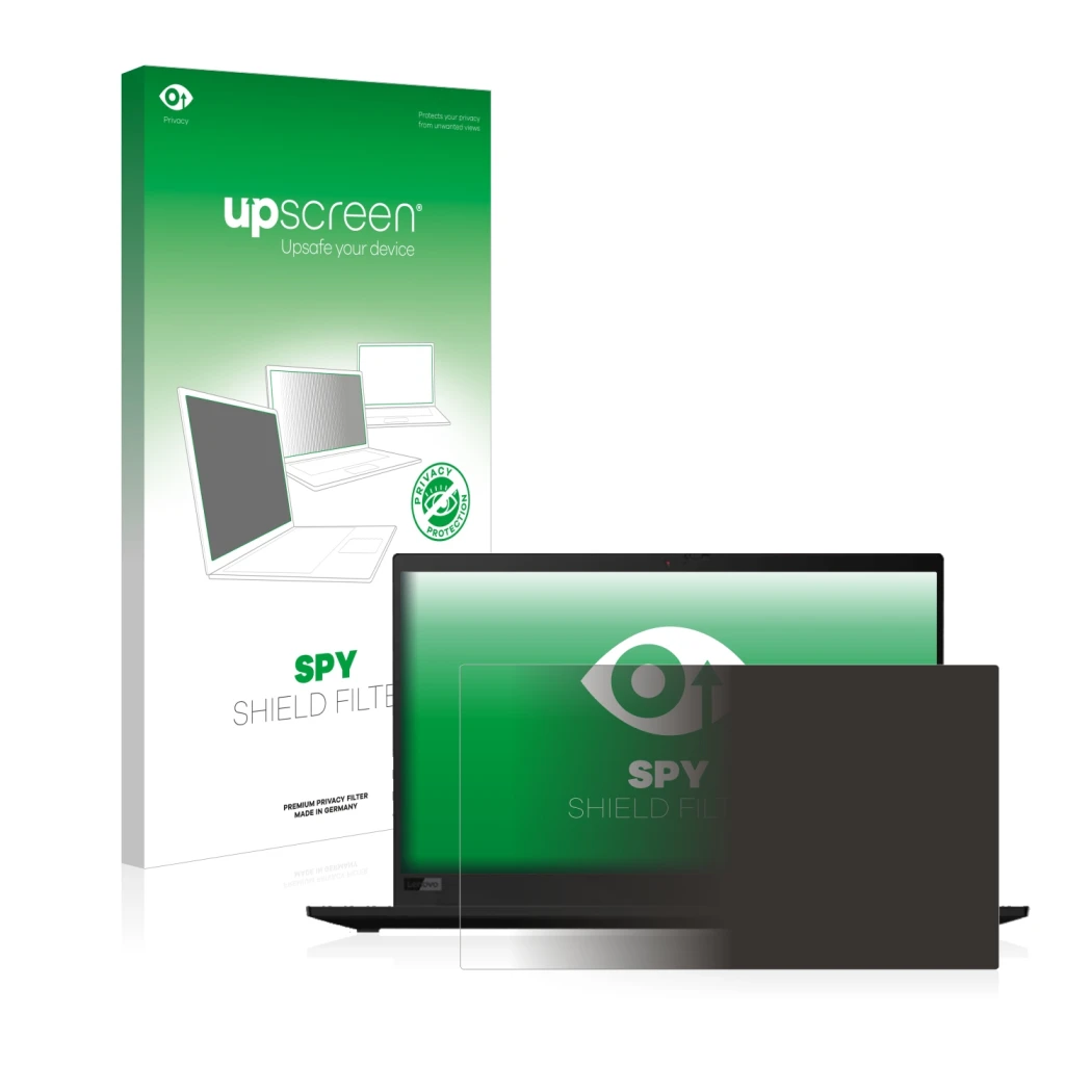Front side of a product packaging with the brand logo upscreen. Next to it is the device Lenovo ThinkPad X1 Carbon (8th. Gen.)