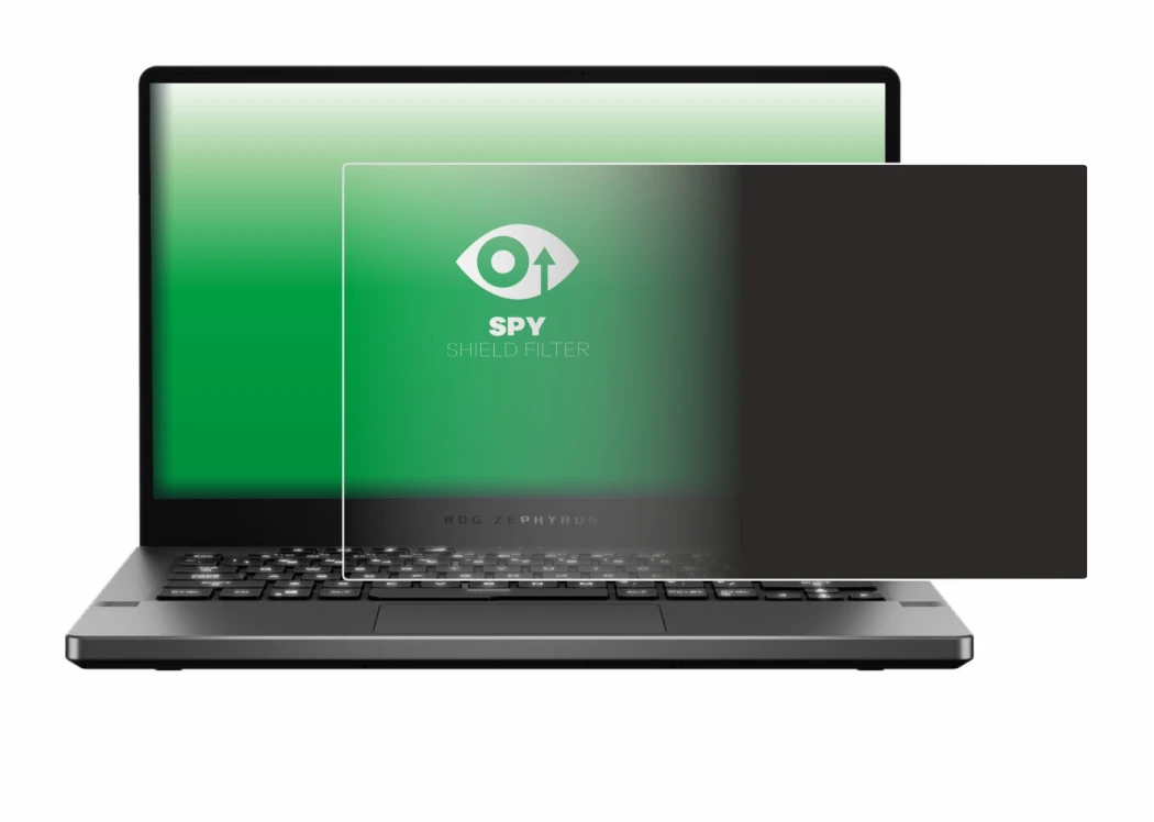 Image of the device ASUS ROG Zephyrus G14 GA401 with a wide variety of screen protectors.