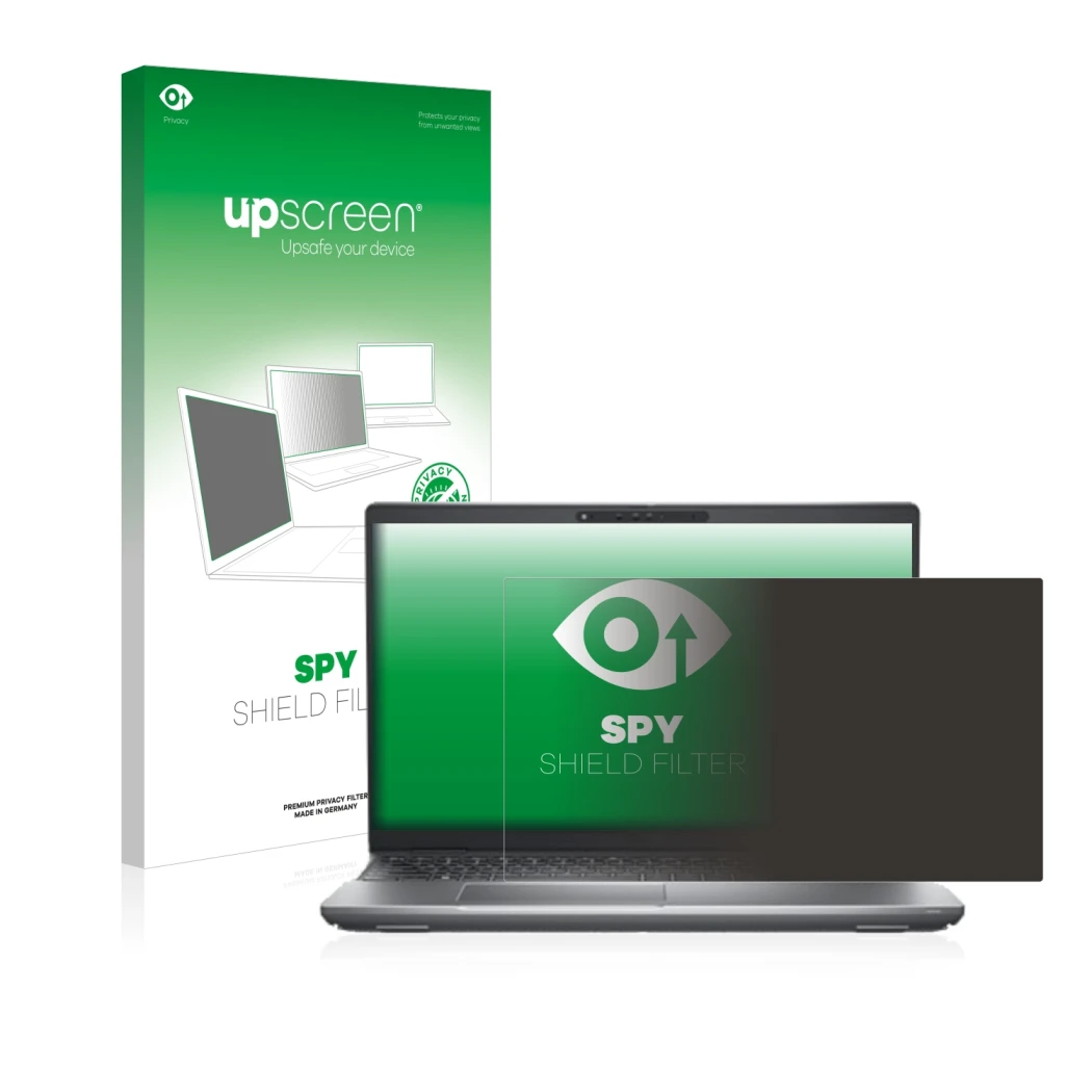 Front side of a product packaging with the brand logo upscreen. Next to it is the device Dell Latitude 5531 shown with the cor