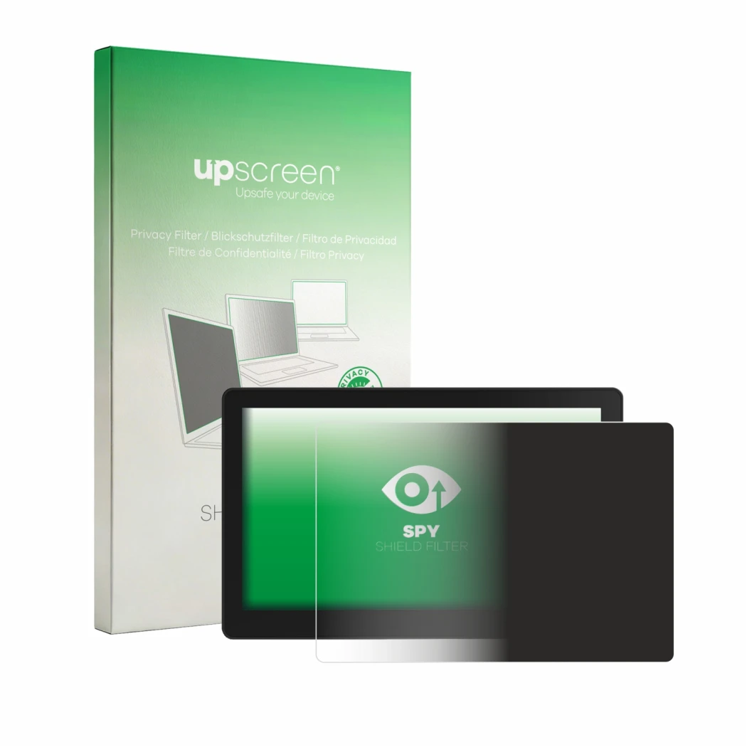 Front side of a product packaging with the brand logo upscreen. Next to it is the device VECTOR AGR DH812 Display Terminal sho