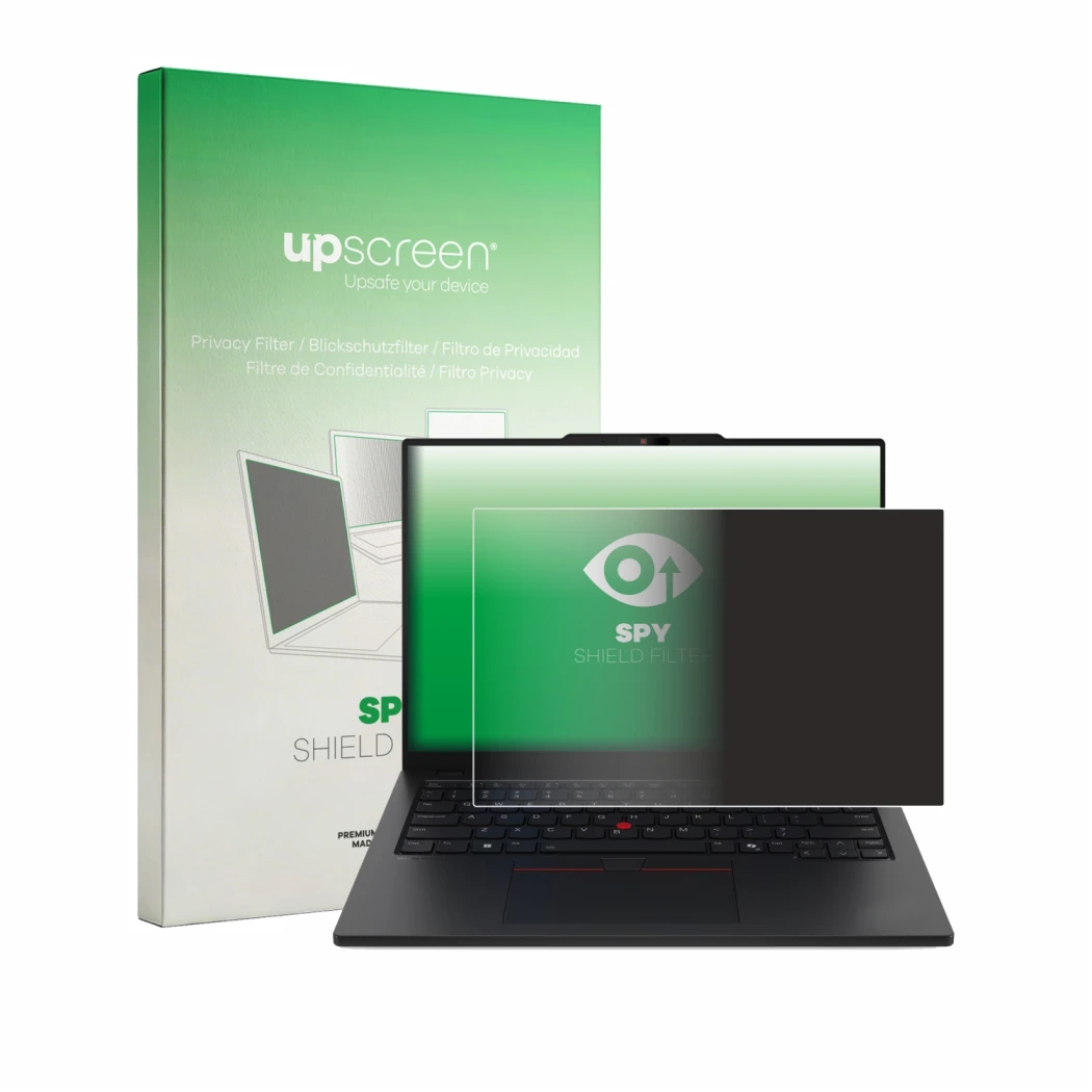 Front side of a product packaging with the brand logo upscreen. Next to it is the device Lenovo ThinkPad L13 Gen 7 shown with 