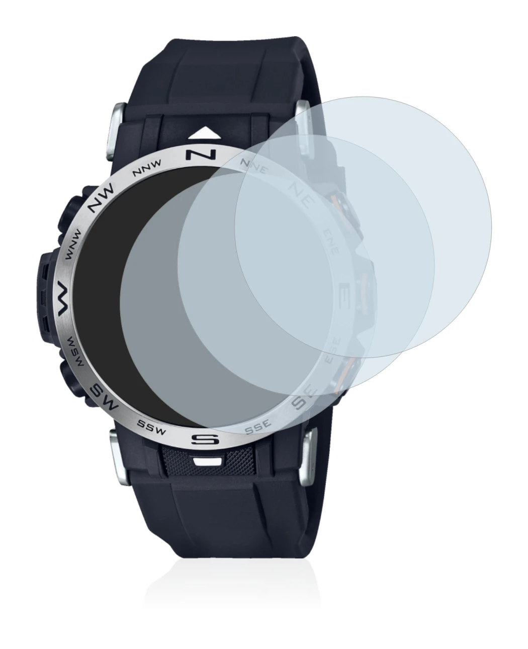 Image of the device Casio Pro Trek PRW-30-1AER with a wide variety of screen protectors.