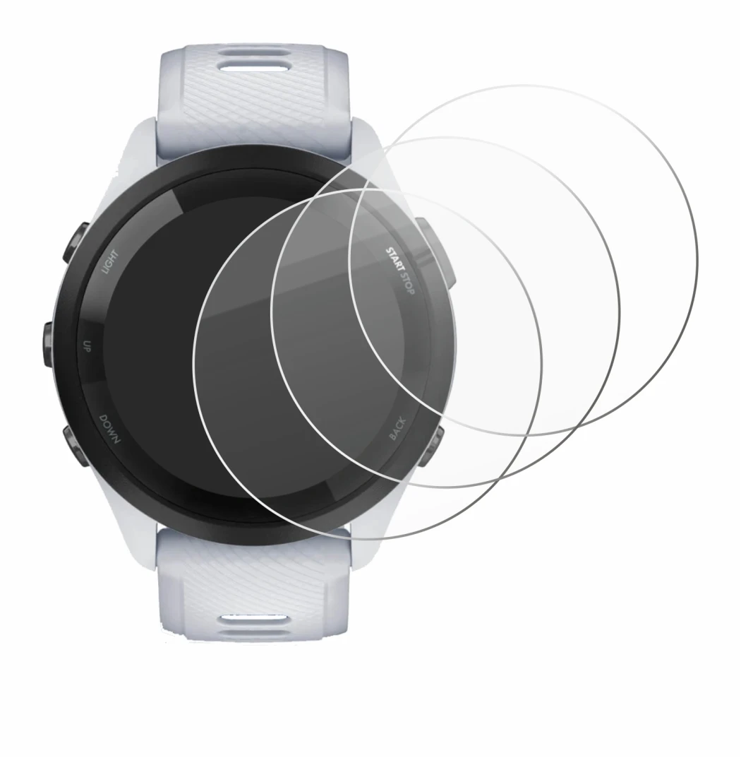 Image of the device Garmin Forerunner 265 (46 mm) with a wide variety of screen protectors.