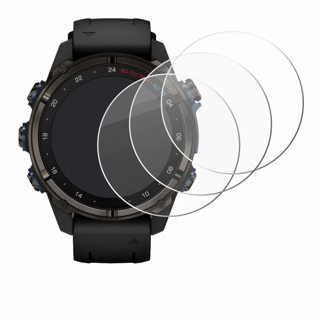 Image of the device Garmin Descent Mk3i (43 mm) with a wide variety of screen protectors.