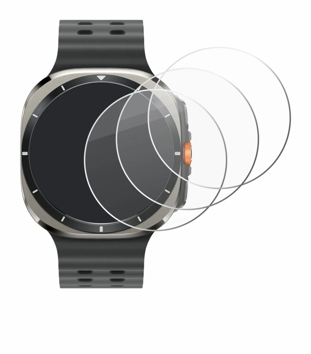 Image of the device Samsung Galaxy Watch Ultra (47 mm) with a wide variety of screen protectors.