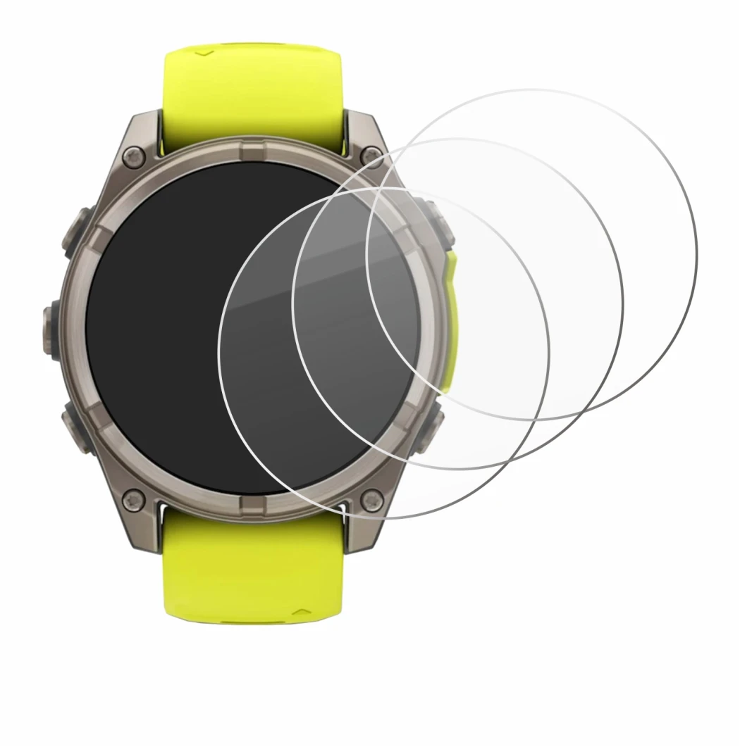 Image of the device Garmin Fenix 8 Solar (47 mm) with a wide variety of screen protectors.
