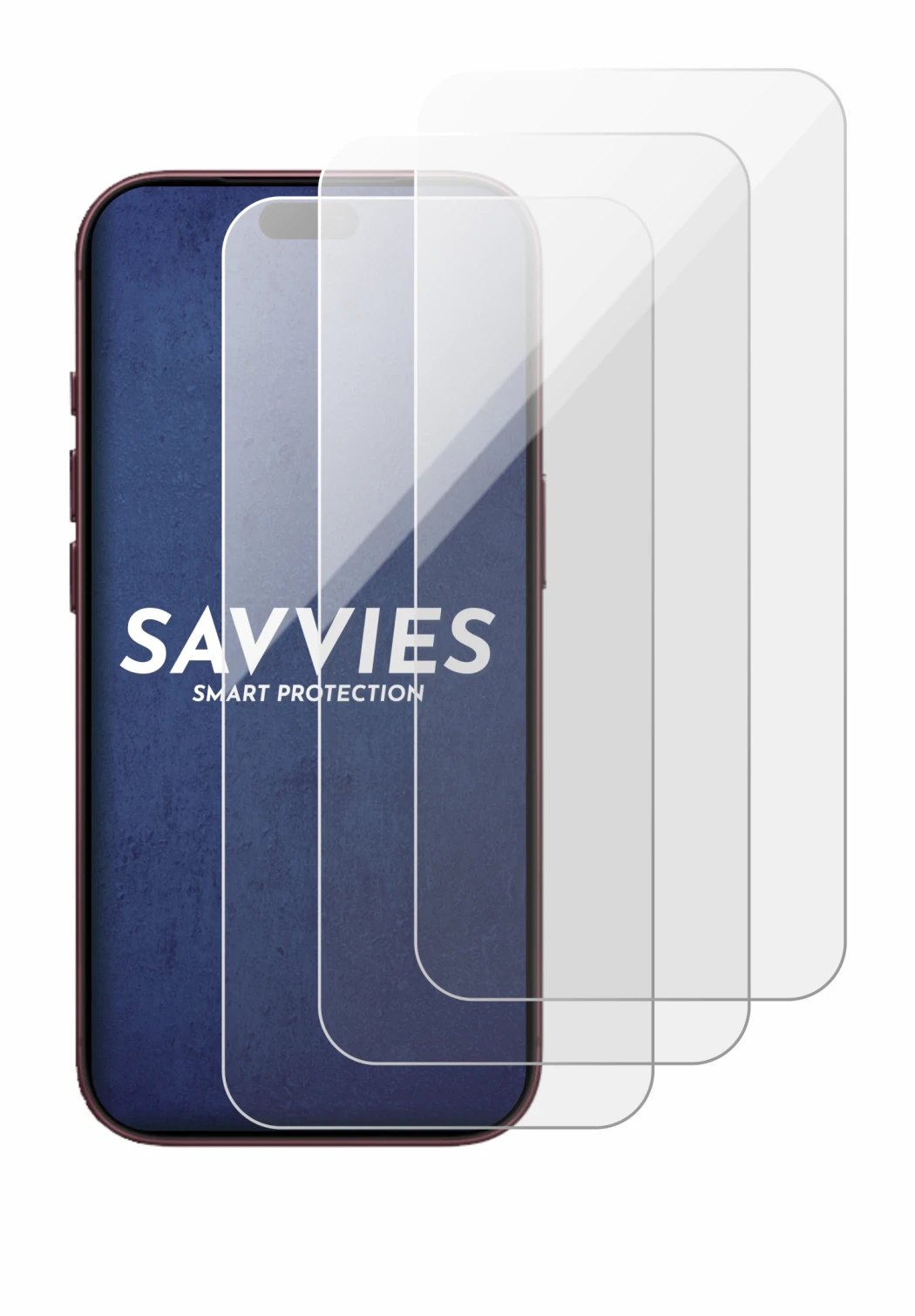 Image of the device Apple iPhone 18 Pro with a wide variety of screen protectors.