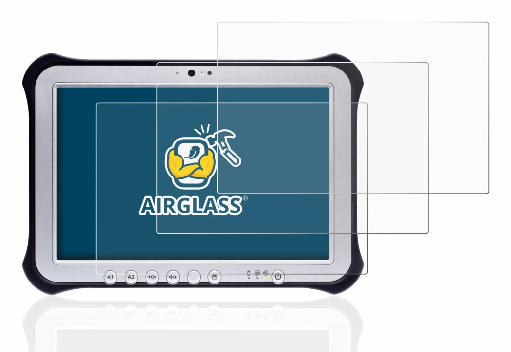 Image of the device Panasonic Toughpad FZ-G1 with a wide variety of screen protectors.