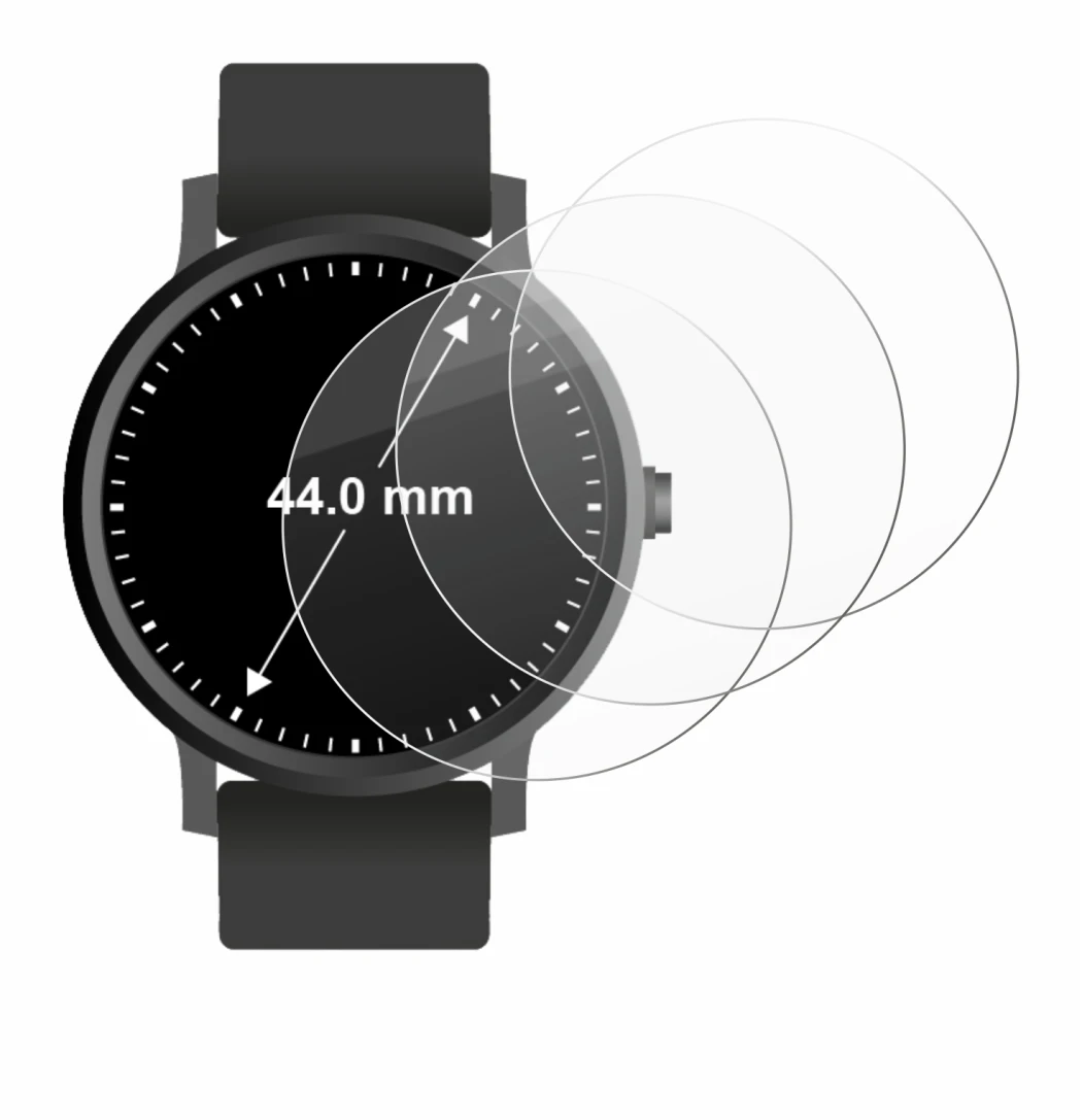 Image of the device Watches (Circular, ø: 44 mm) with a wide variety of screen protectors.