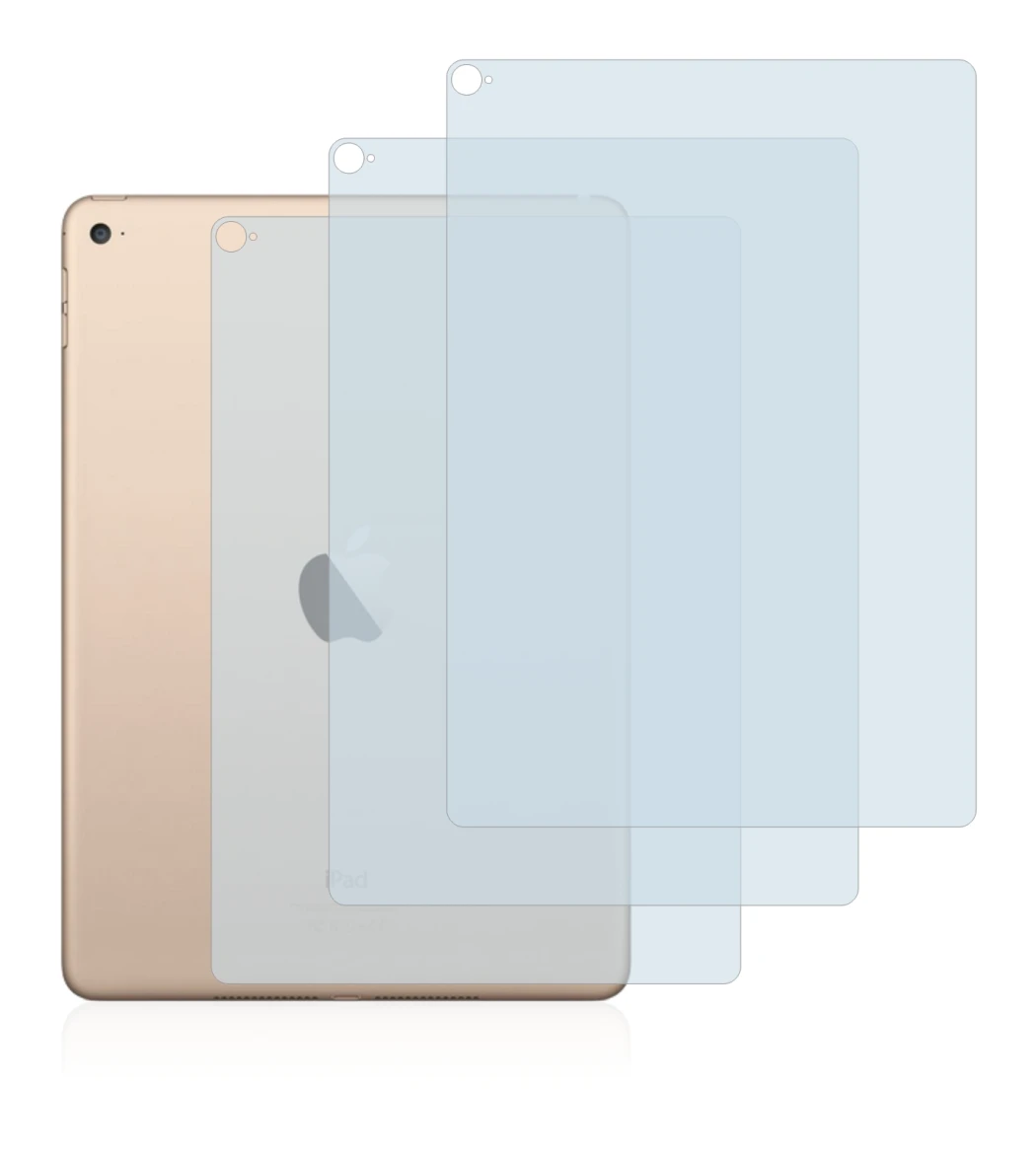Image of the device Apple iPad Air 2 2014 (Back) with a wide variety of screen protectors.