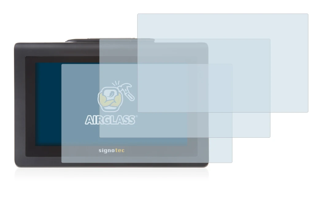 Image of the device Signotec Signature Pad Delta with a wide variety of screen protectors.